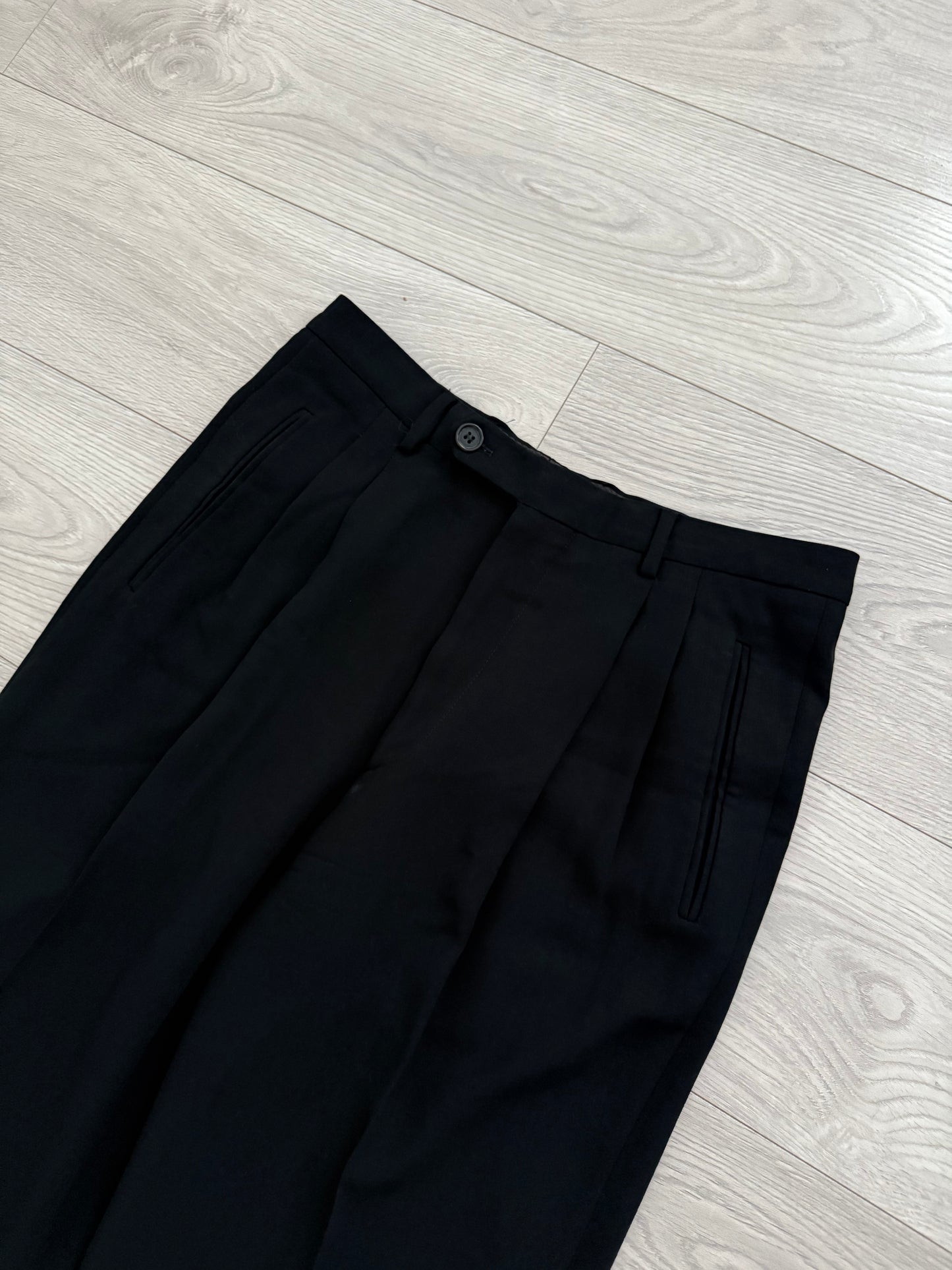 Giorgio Armani 1990s Black Wool Suit - M Jacket / 32" Waist