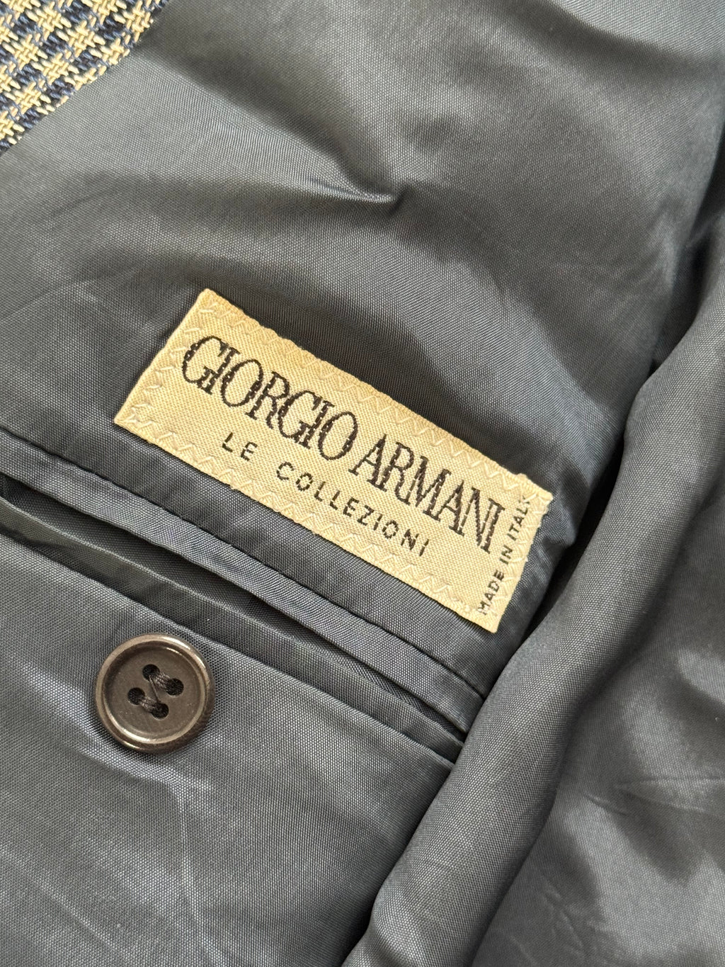 Giorgio Armani 1990s 2B Wool Textured Sport Jacket Blazer - Size XL