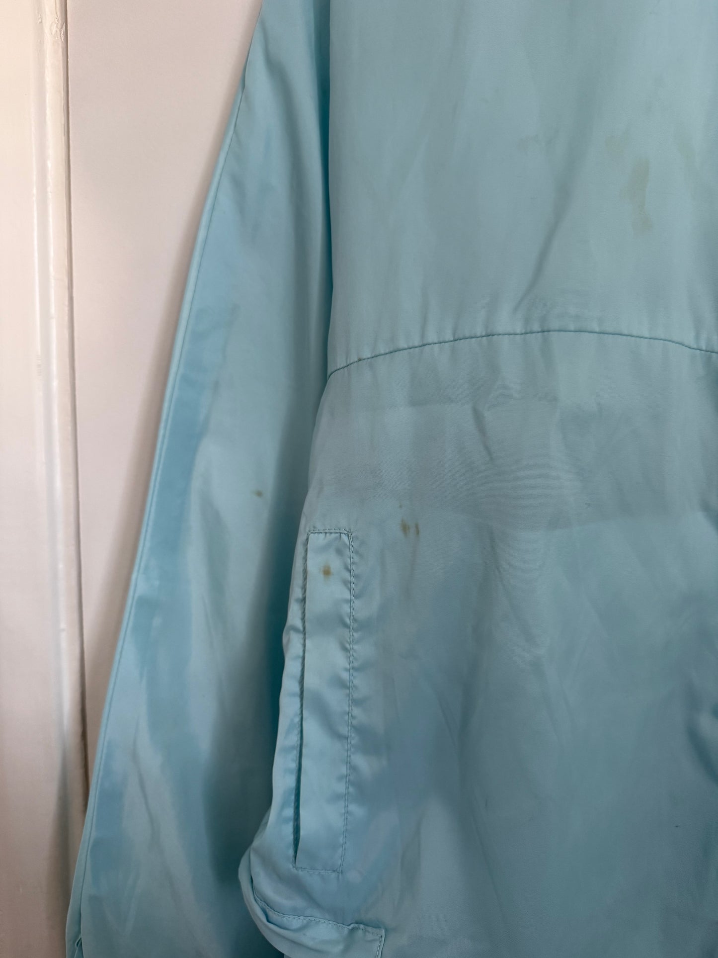 Helmut Lang SS1998 Silk Nylon Blue Cummerbund Packable Jacket - Size L