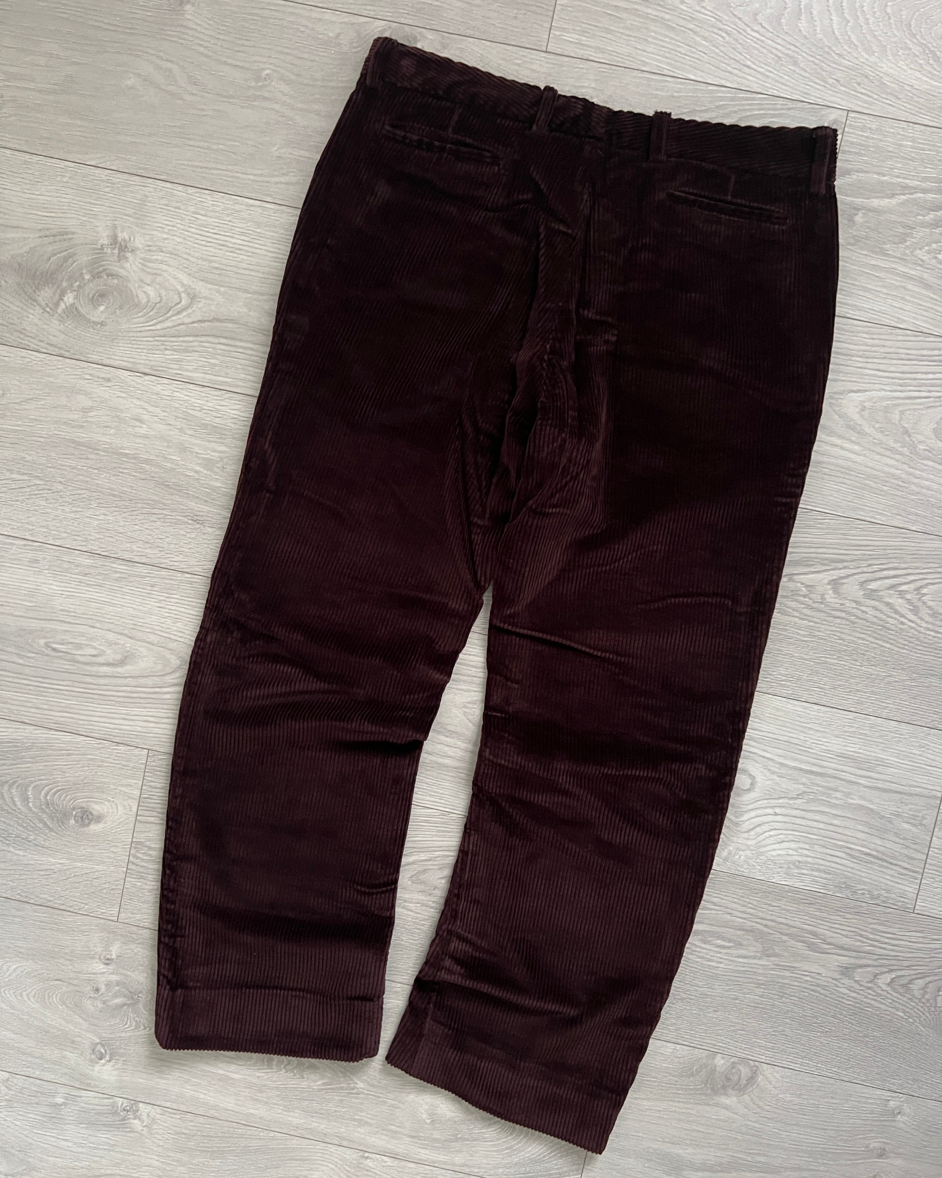 Maison Martin Margiela FW2003 Jumbo-Corduroy Burgundy Trousers