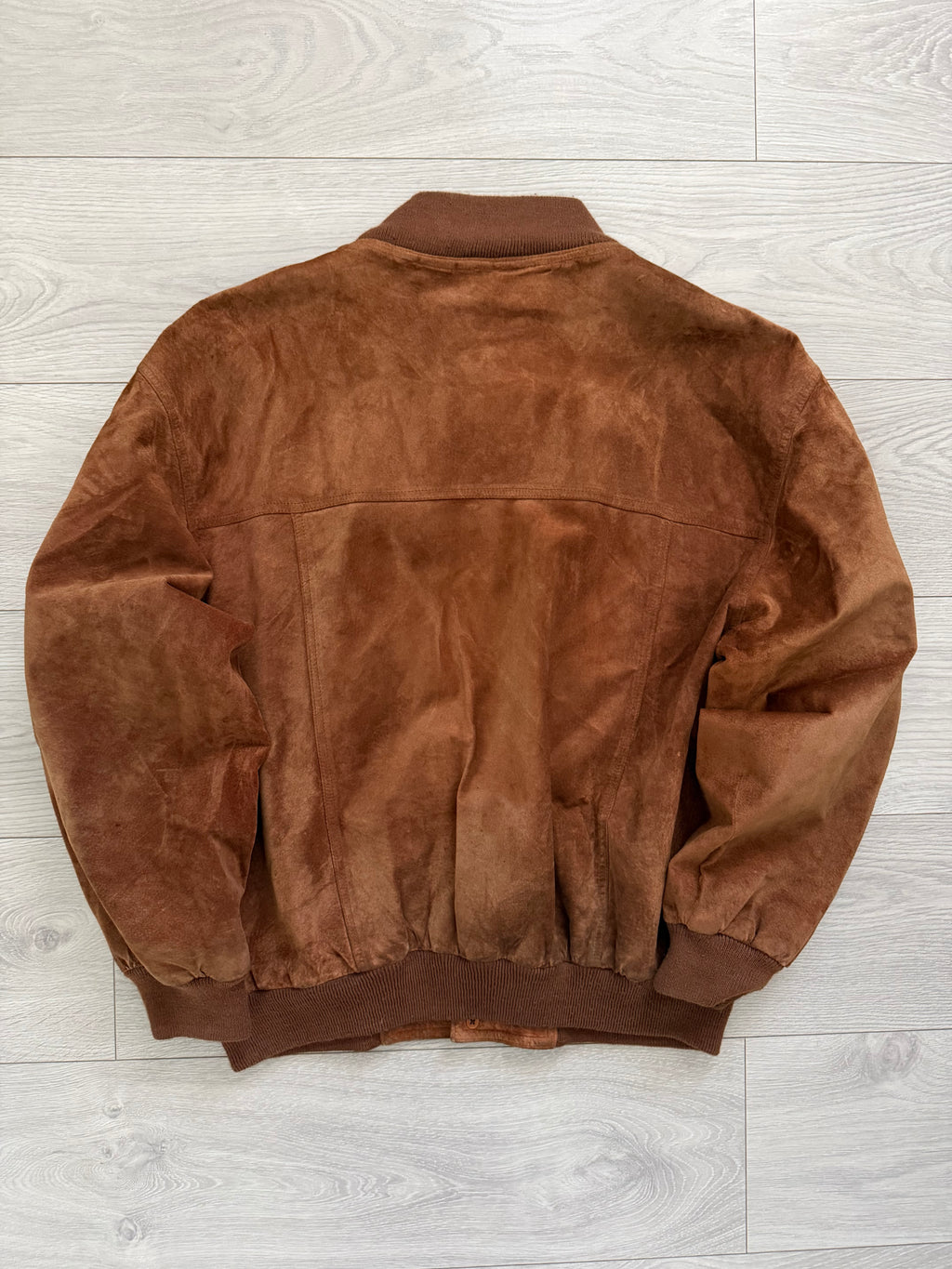 1980s Vera Pelle Leather Suede Jacket Rust Brown - Size L