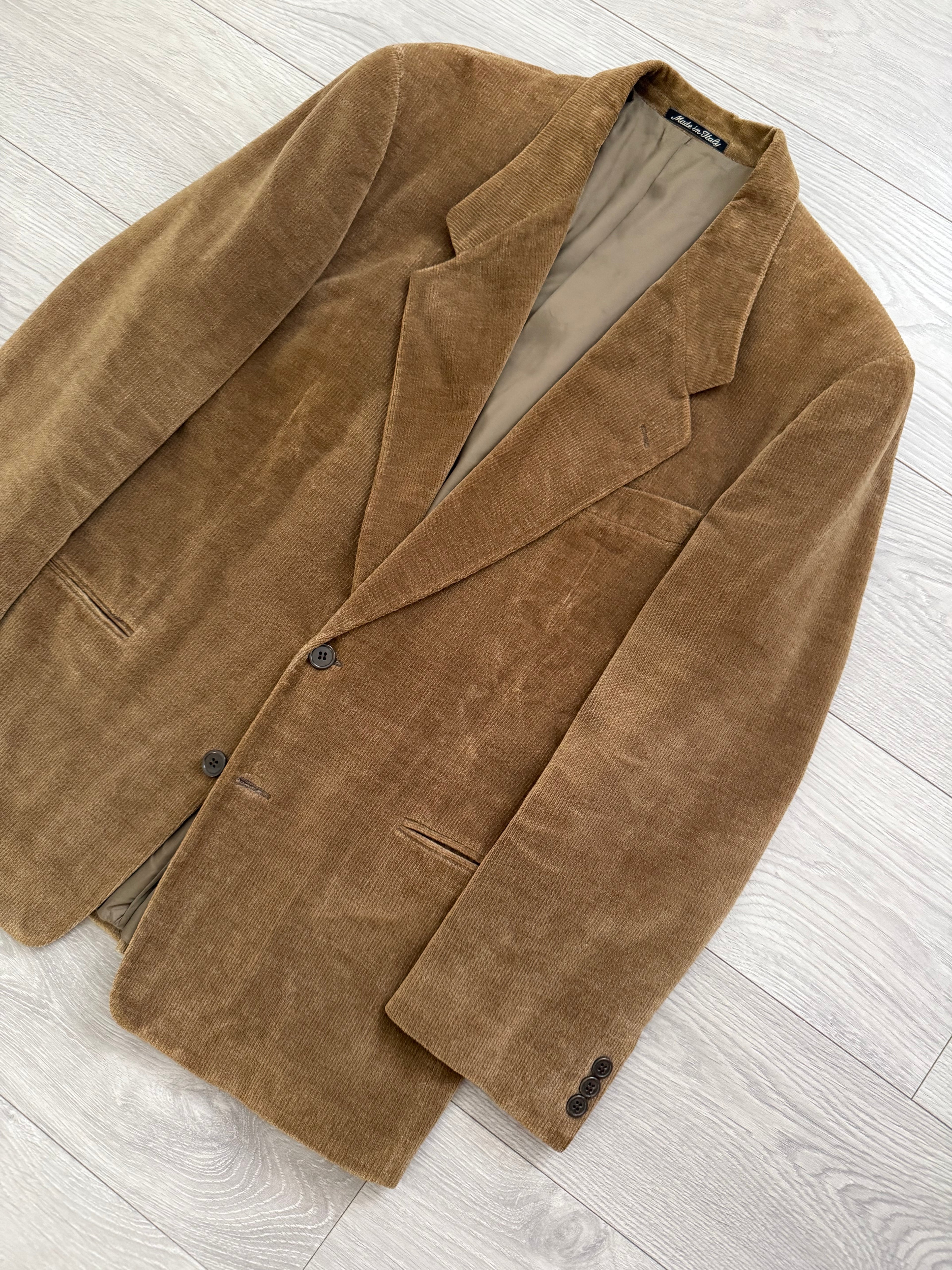 Giorgio Armani 1980s Corduroy Honey Brown Sports Jacket Blazer - Size M
