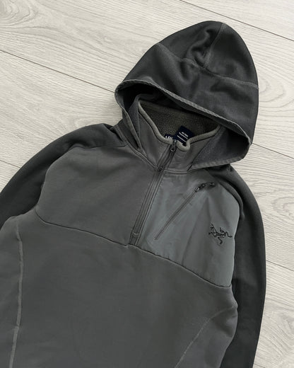 Arc'teryx LEAF 1/4 Zip Polartec Fleece Naga Hoodie in Wolf Grey - Size L