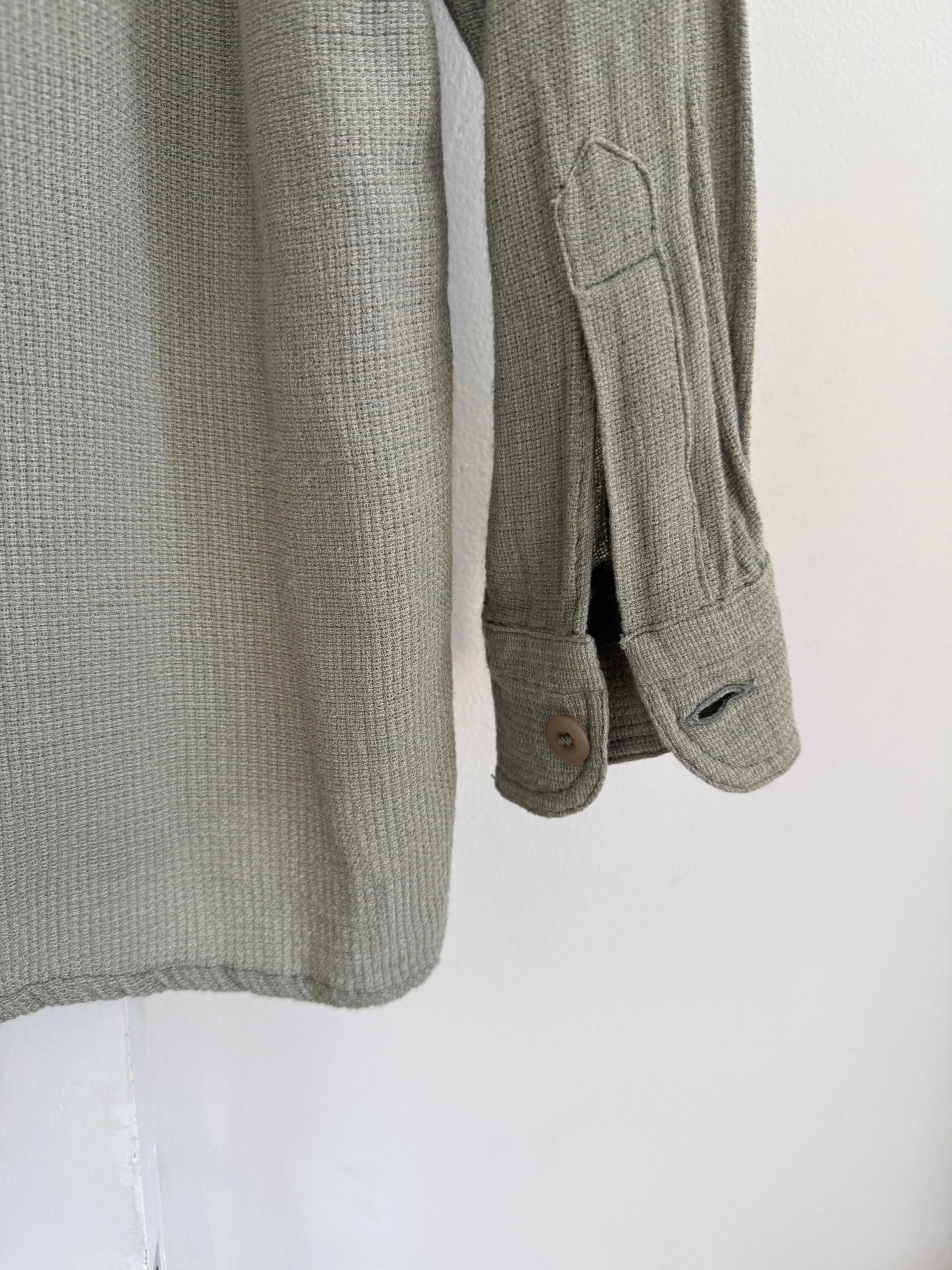 Armani 1990s Viscose Cotton Draped Shirt - Size L