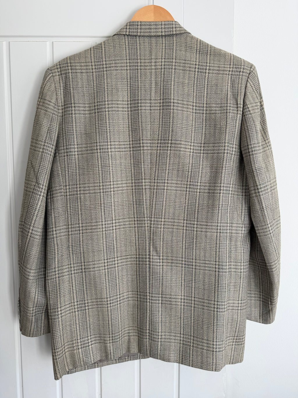 Dior 1980s 2B Check Wool Sport Jacket Blazer  - Size M