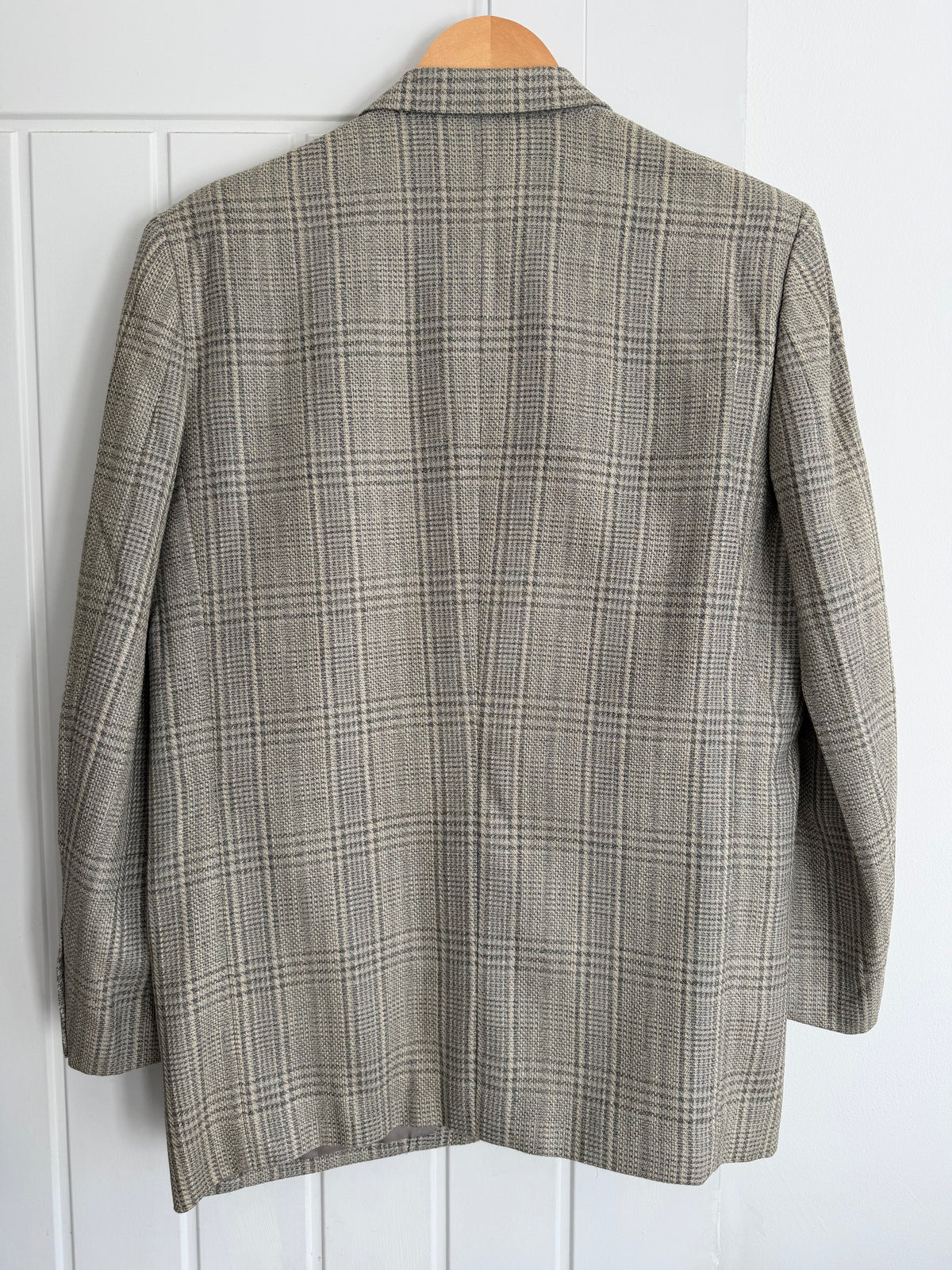 Dior 1980s 2B Check Wool Sport Jacket Blazer  - Size M
