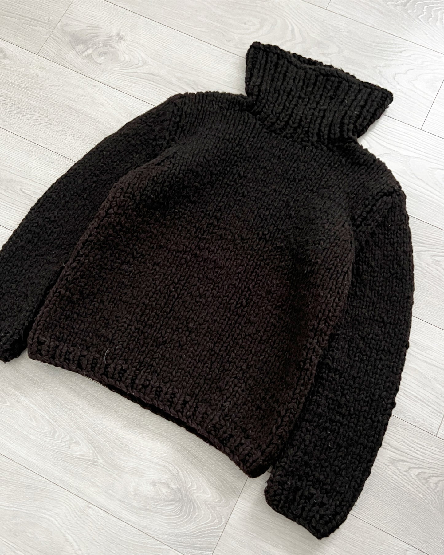 Martin Margiela FW2004 Oversized Neck Chunky Knit Sweater - Size S