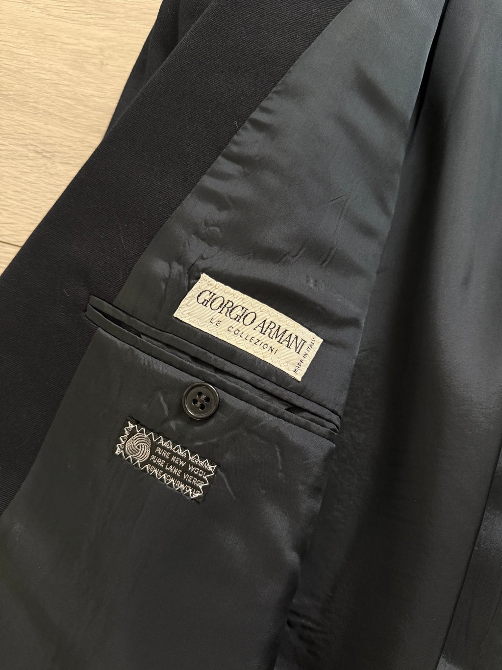 Giorgio Armani 1980s Peaked Lapel Double Breasted Wool Sport Blazer Jacket - Size M