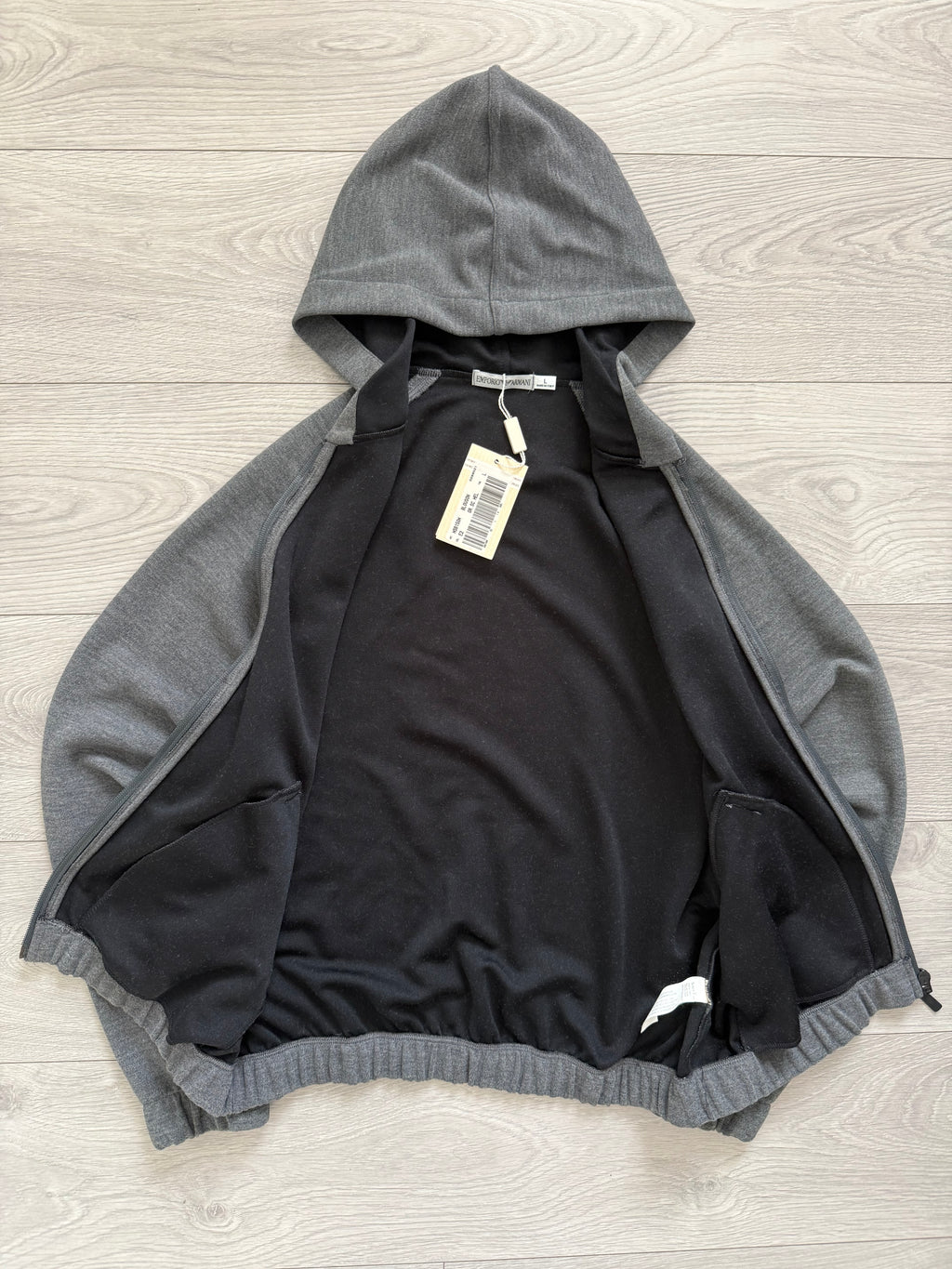 Emporio Armani 1990s Grey Pleated Tracksuit Set - Size M