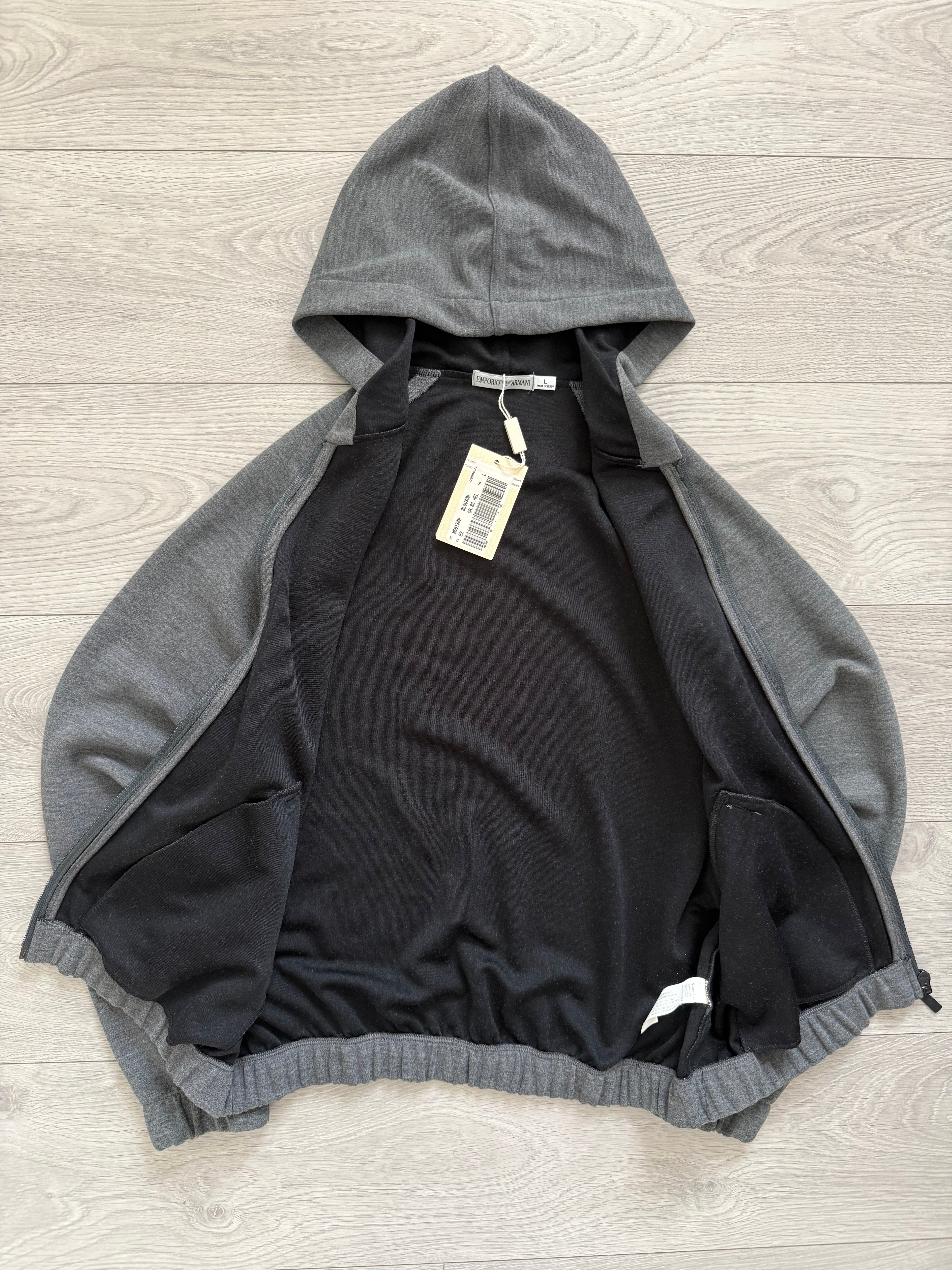 Emporio Armani 1990s Grey Pleated Tracksuit Set - Size M