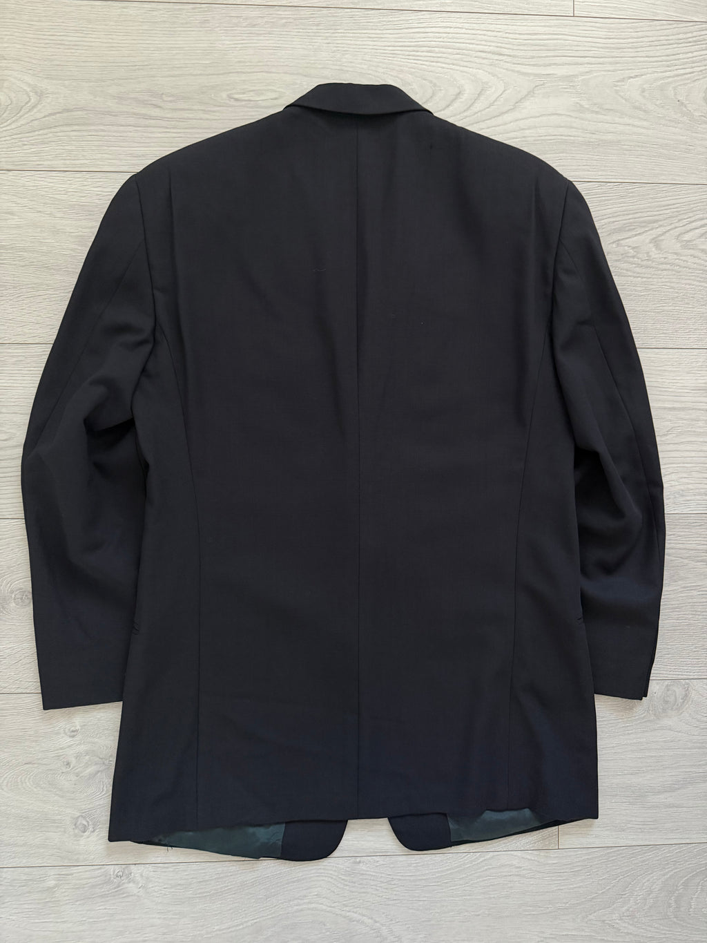 Giorgio Armani 1980s 2B Double Pleat Lightweight Navy Wool Suit - Size M Jacket / 32" Waist