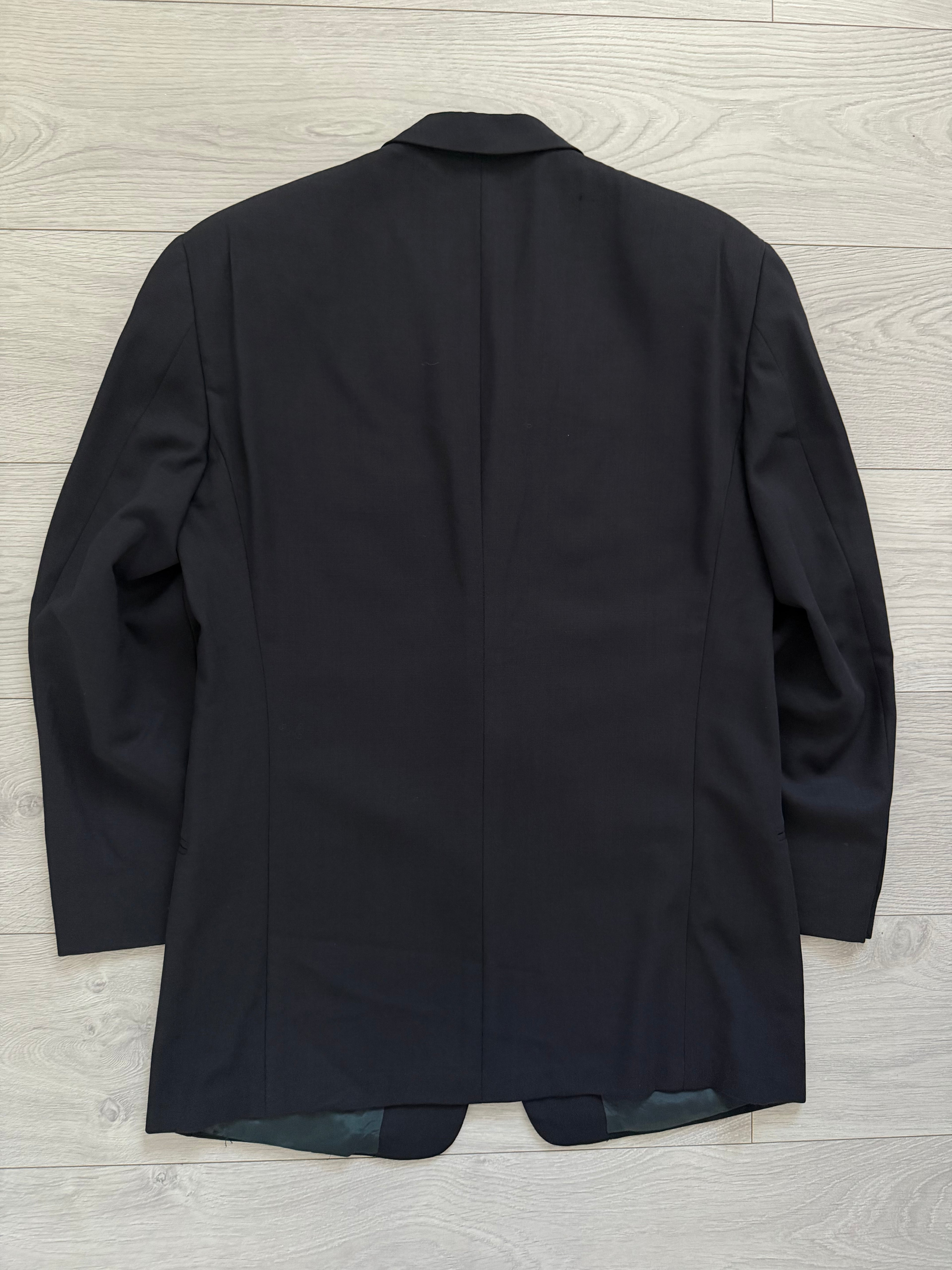 Giorgio Armani 1980s 2B Double Pleat Lightweight Navy Wool Suit - Size M Jacket / 32" Waist