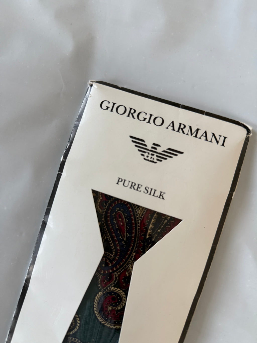 Giorgio Armani 1980s Silk Tie With Box