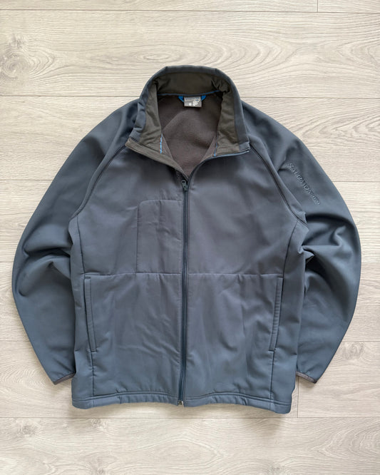 Salomon 00s Softshell Fleece Lined Water Resistant Jacket Petrol Blue - Size L