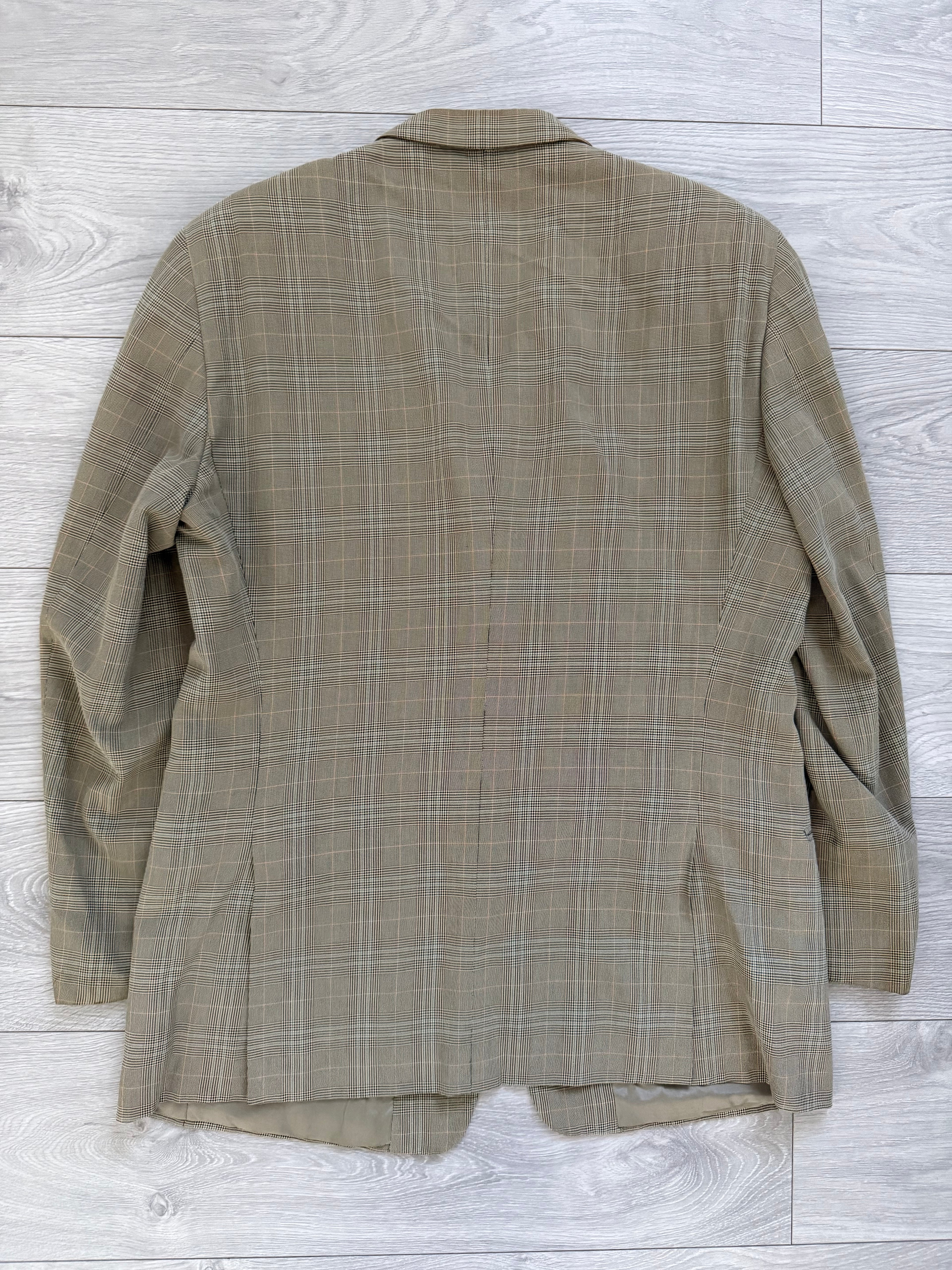 Giorgio Armani 1980s 3B Check Wool Sports Jacket Blazer - Size XL