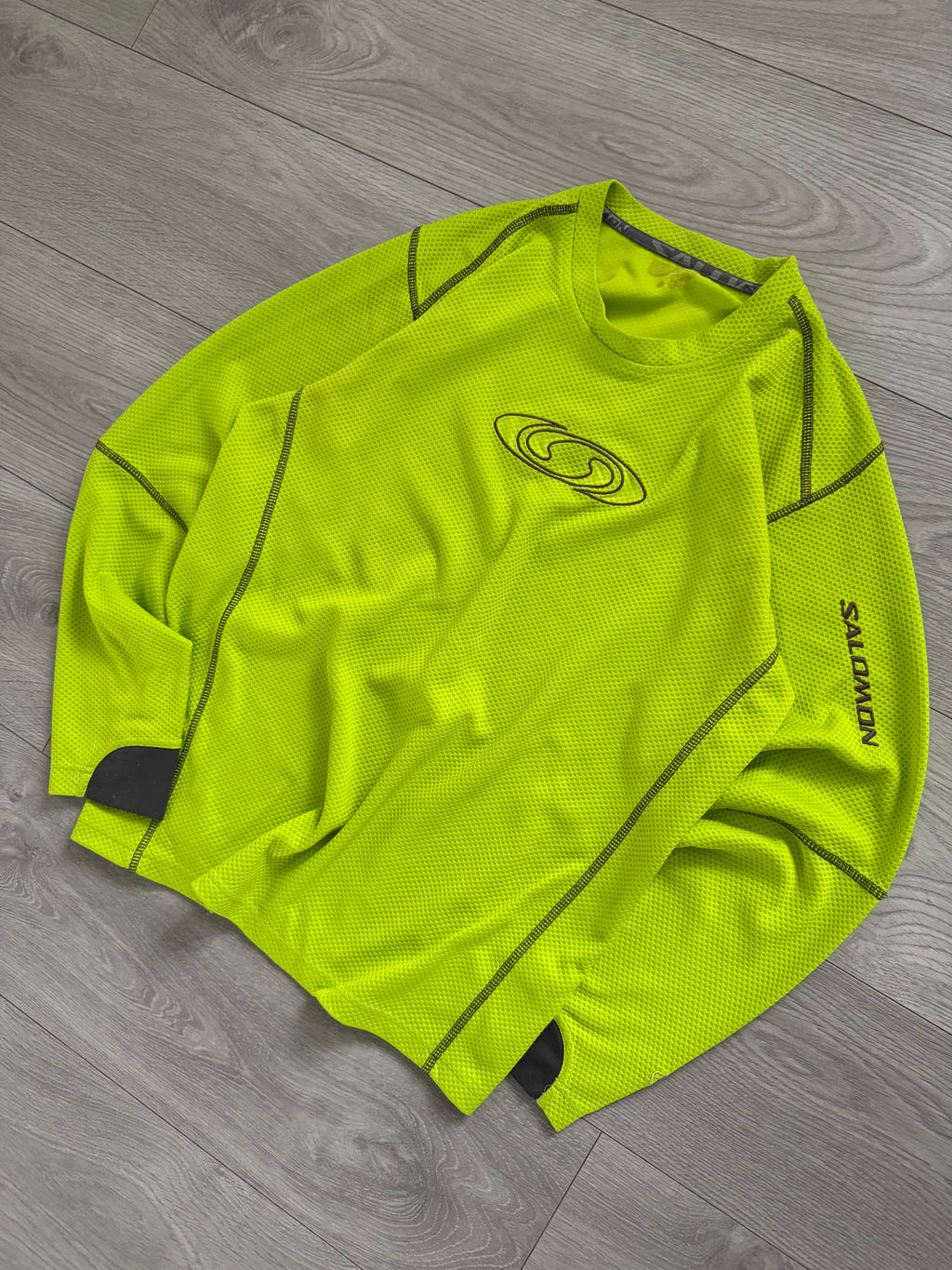 Salomon 00s Moto Mesh Green Technical Long Sleeve - Size M