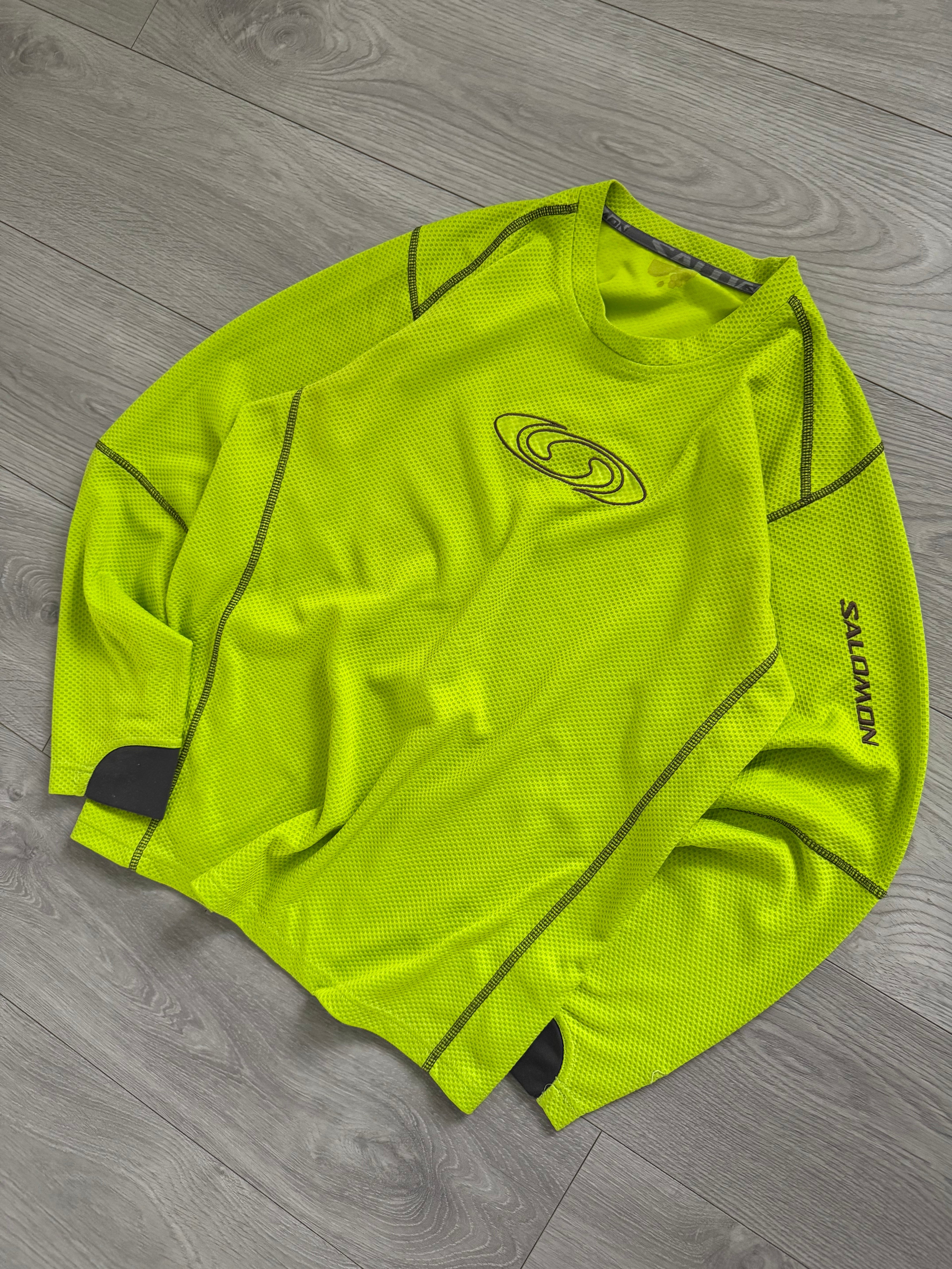 Salomon 00s Moto Mesh Green Technical Long Sleeve - Size M