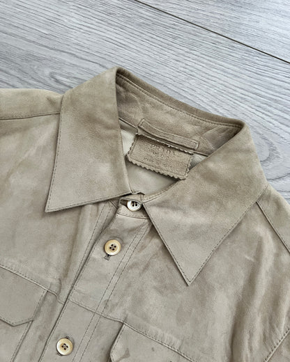 Prada FW03 Suede Leather Shirt - Size S