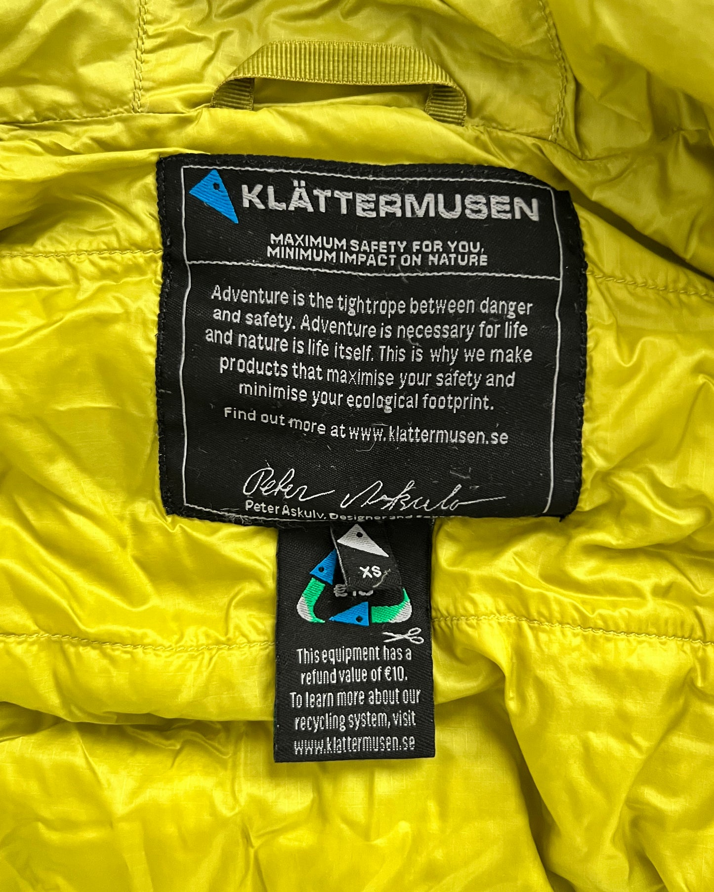 Klattermusen Atle Technical Down Jacket - Size XS