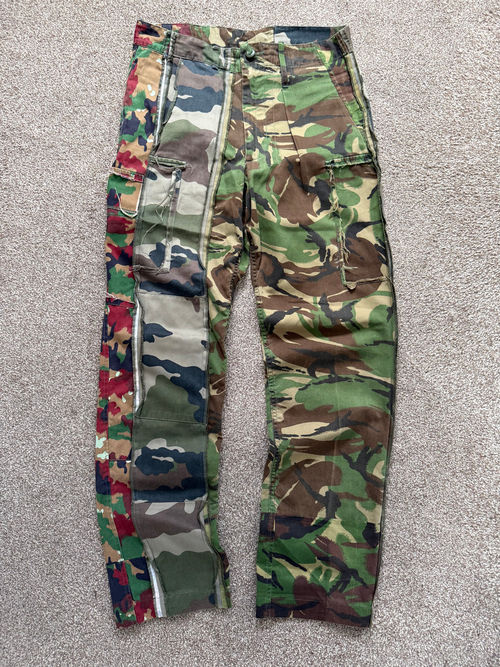 Maison Martin Margiela Artisanal Line (0)(10) SS2005 Re-Worked Multi Camo Pants - Size 34" Waist