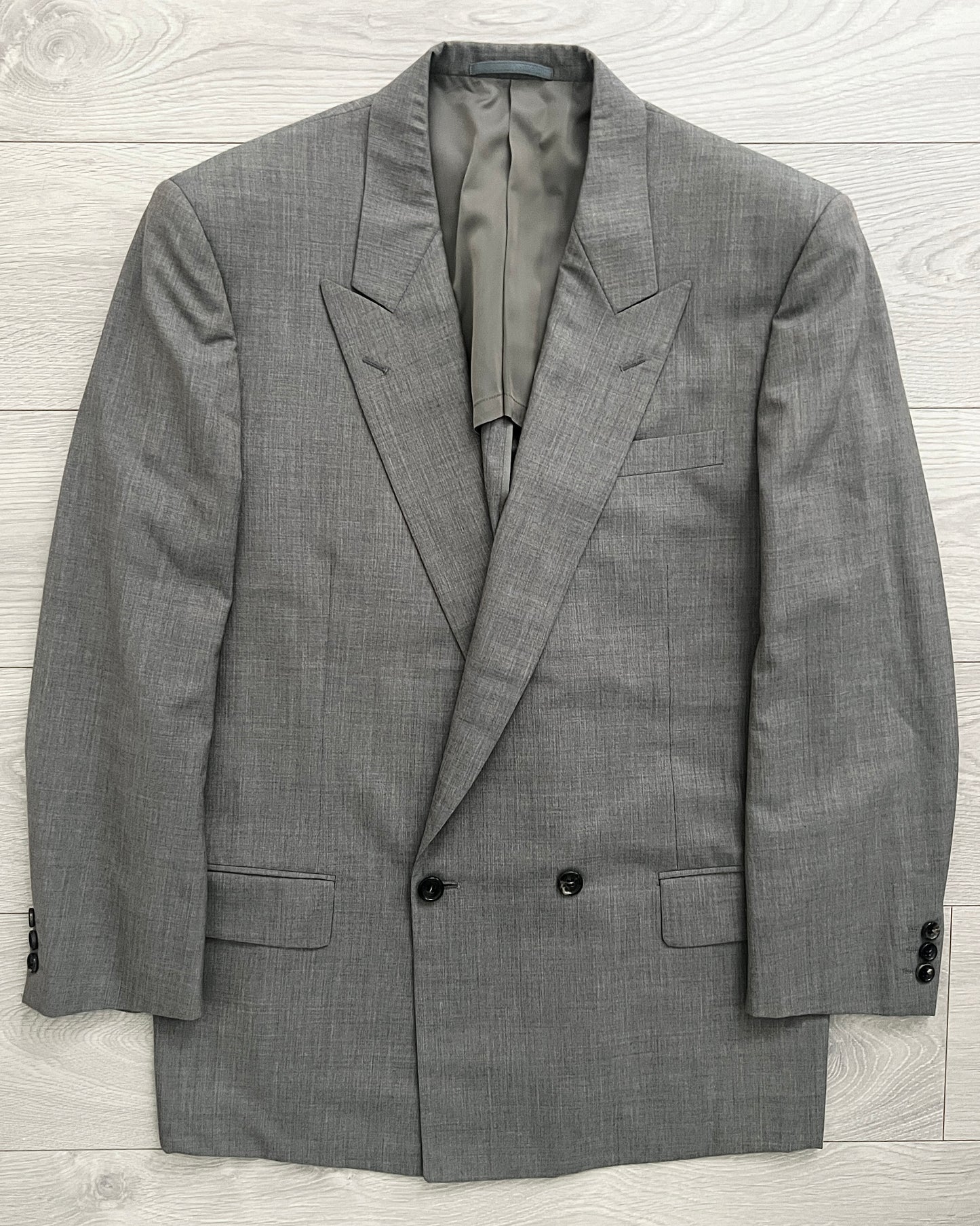 Comme Des Garcons Homme Deux 1990s Wool Pleated Suit - Size L Jacket / 34 Waist