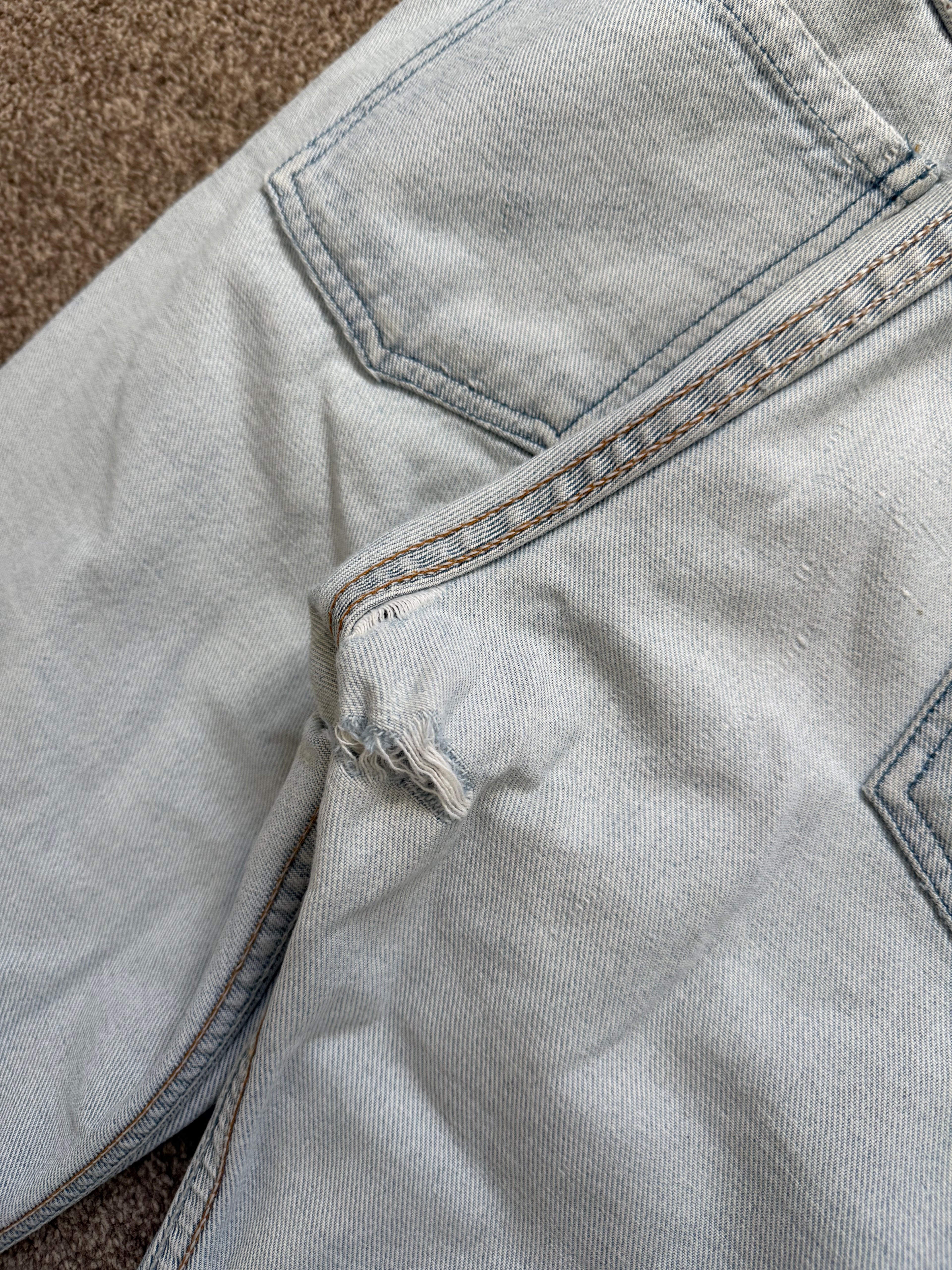 Maison Martin Margiela Artisanal Line (0)(10) SS2003 Re-Worked Inverted Denim Jeans - Size 30" Waist