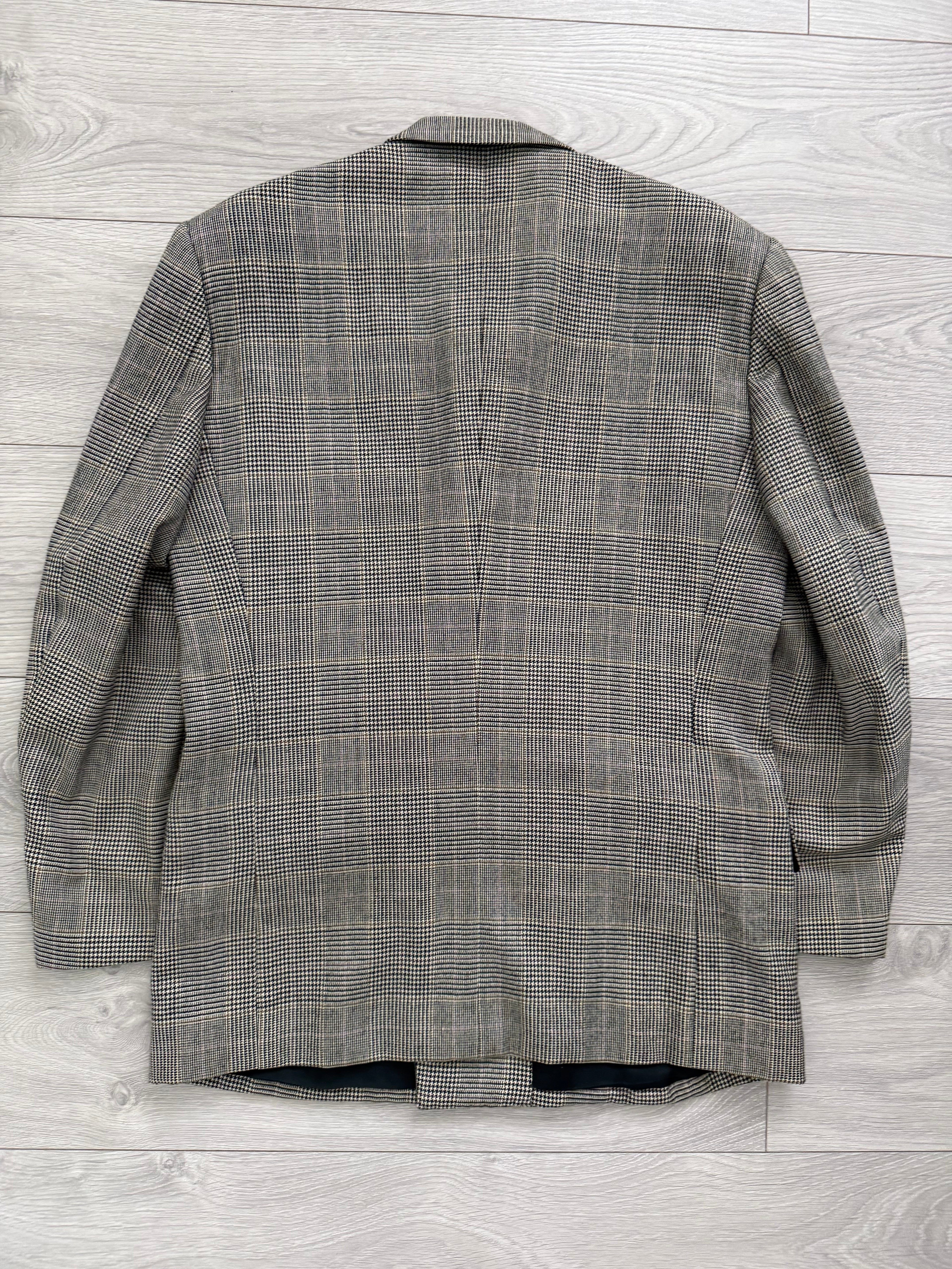 Paul Smith 1990s Peaked Lapel Double Breasted Wool Check Suit - Size M Jacket / 32" Waist
