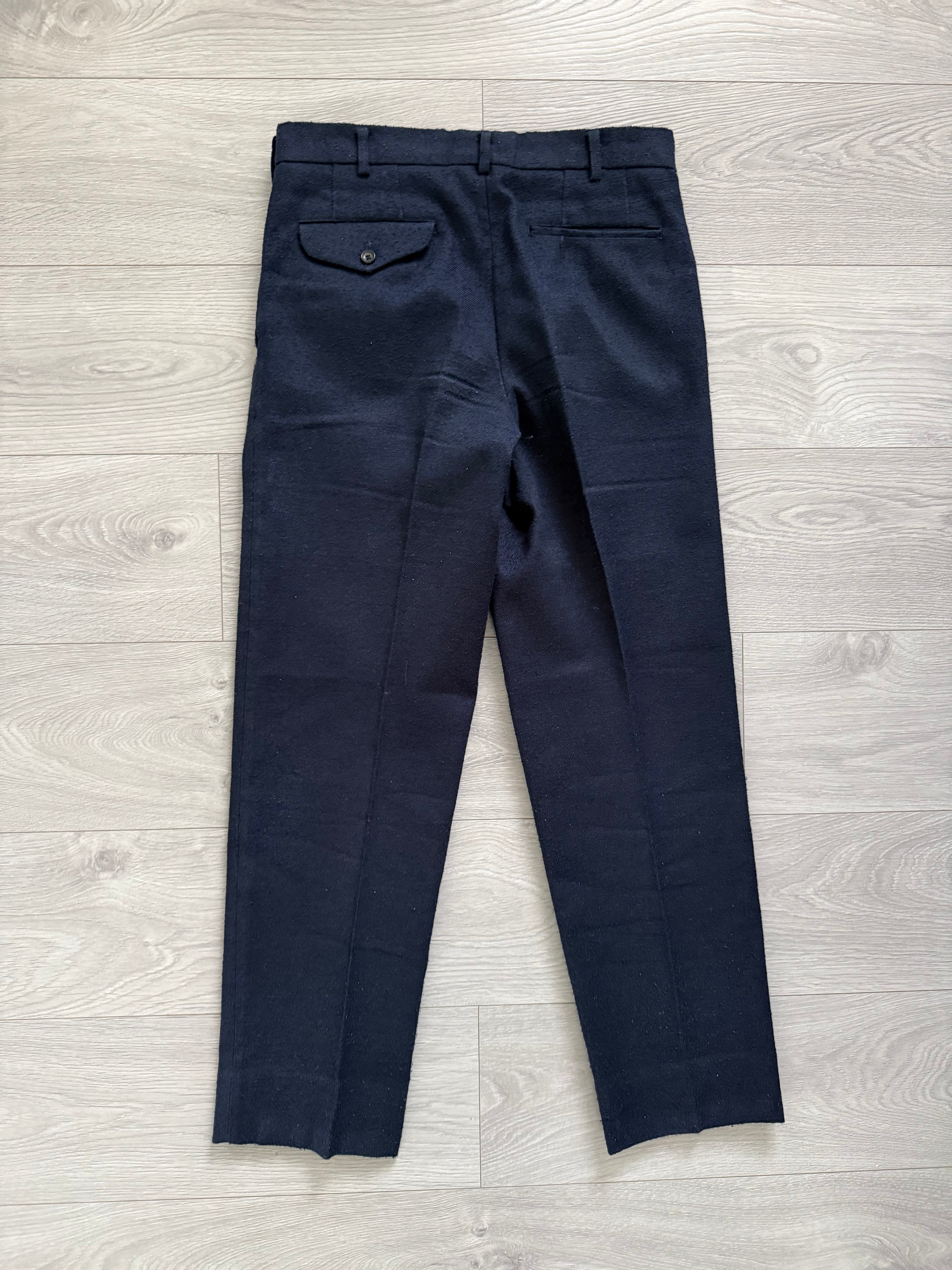 Comme Des Garcons Homme Plus SS1998 Structured Poly 'Pilled' Blue Suit - Size M Jacket / 32" Waist