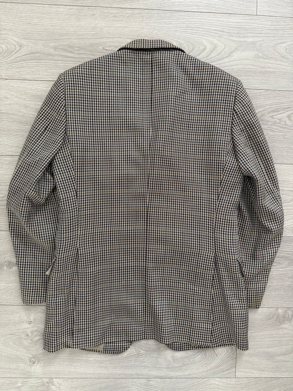 Burberry 1990s 2B Wool Silk Puppytooth Lightweight Partially Lined Sports Jacket Blazer - Size S