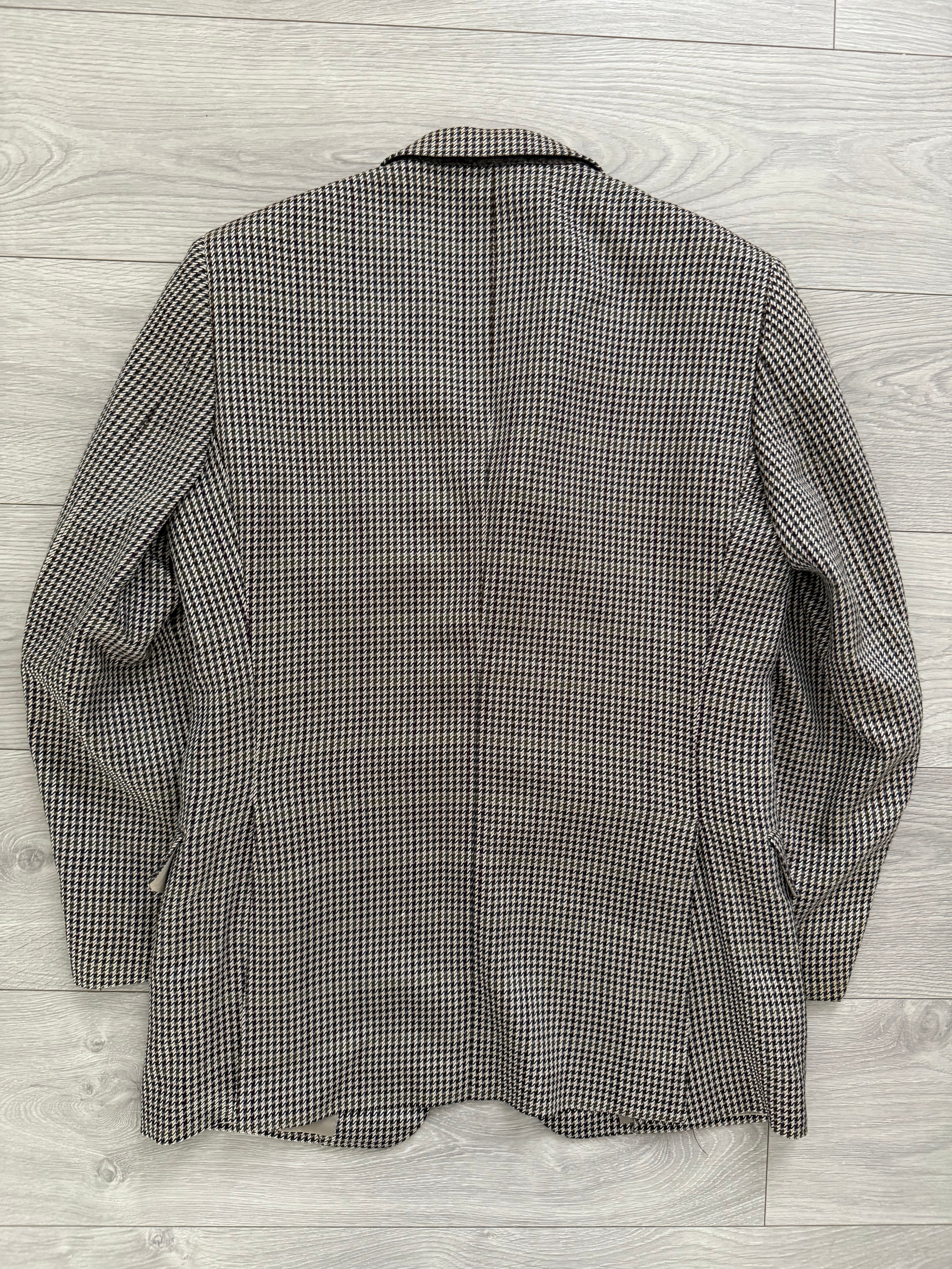 Burberry 1990s 2B Wool Silk Puppytooth Lightweight Partially Lined Sports Jacket Blazer - Size S