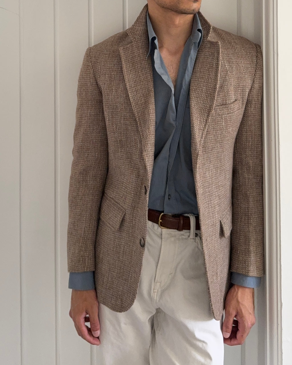 Giorgio Armani 1980s Blue Cotton Shirt - Size M