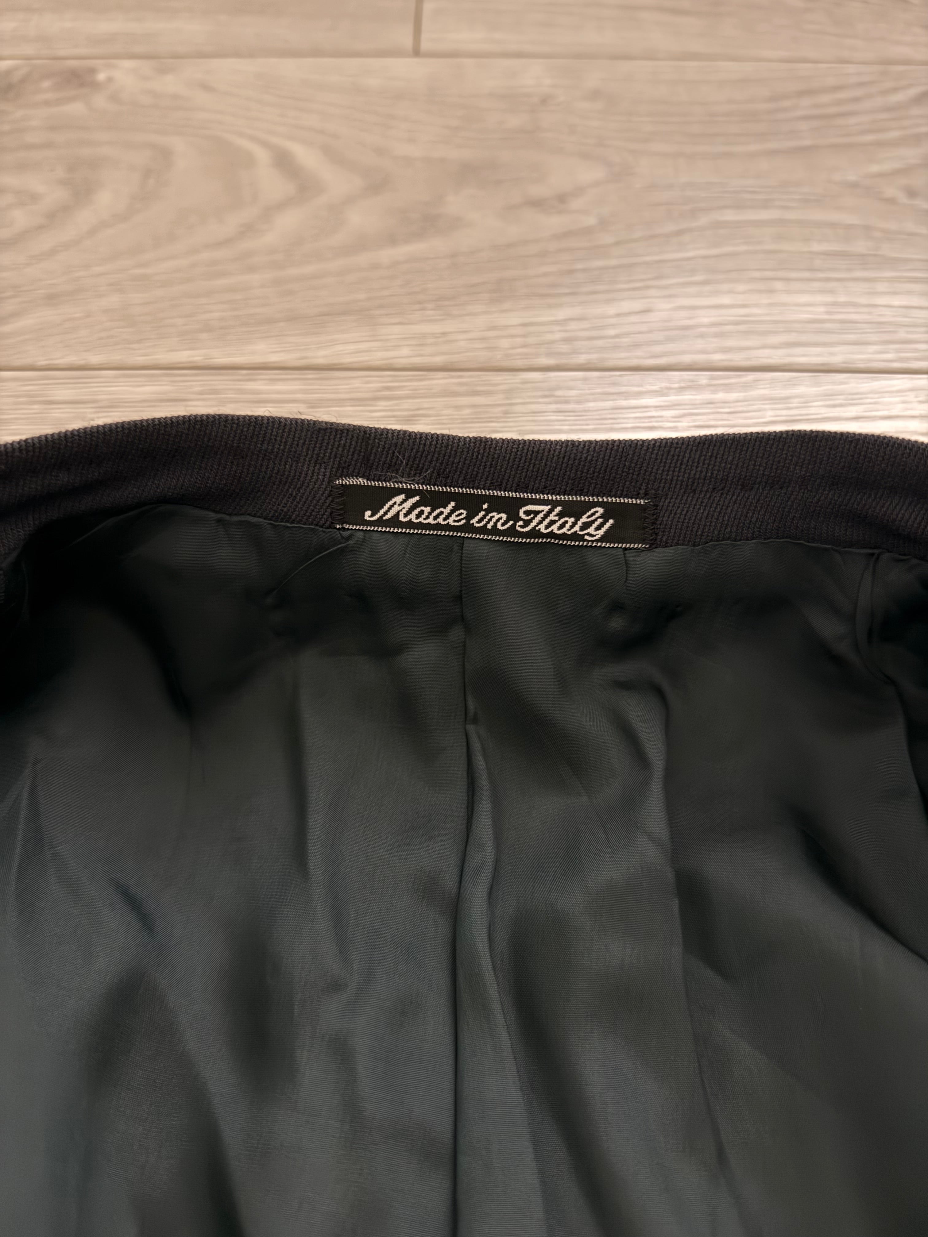 Giorgio Armani 1980s Peaked Lapel Double Breasted Wool Pleated Suit - Size M Jacket / 32" Waist