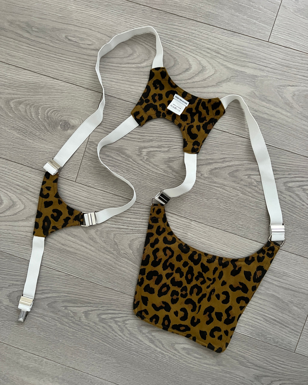 Dries Van Noten SS2016 Cheeta Print Holster Suspenders