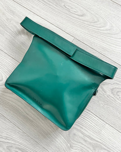 Prada Mainline SS1999 Forest Green Leather Waist Bag