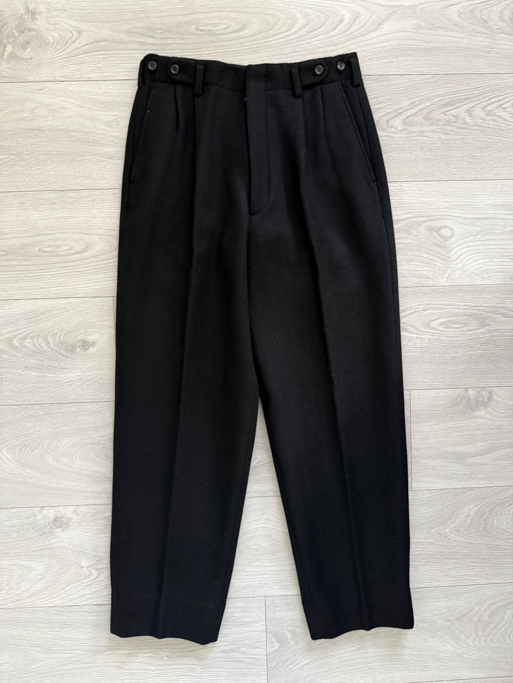 Comme Des Garcons Homme 1980s Triple Pleat Melton Wool Suit - M Jacket / 32" Waist