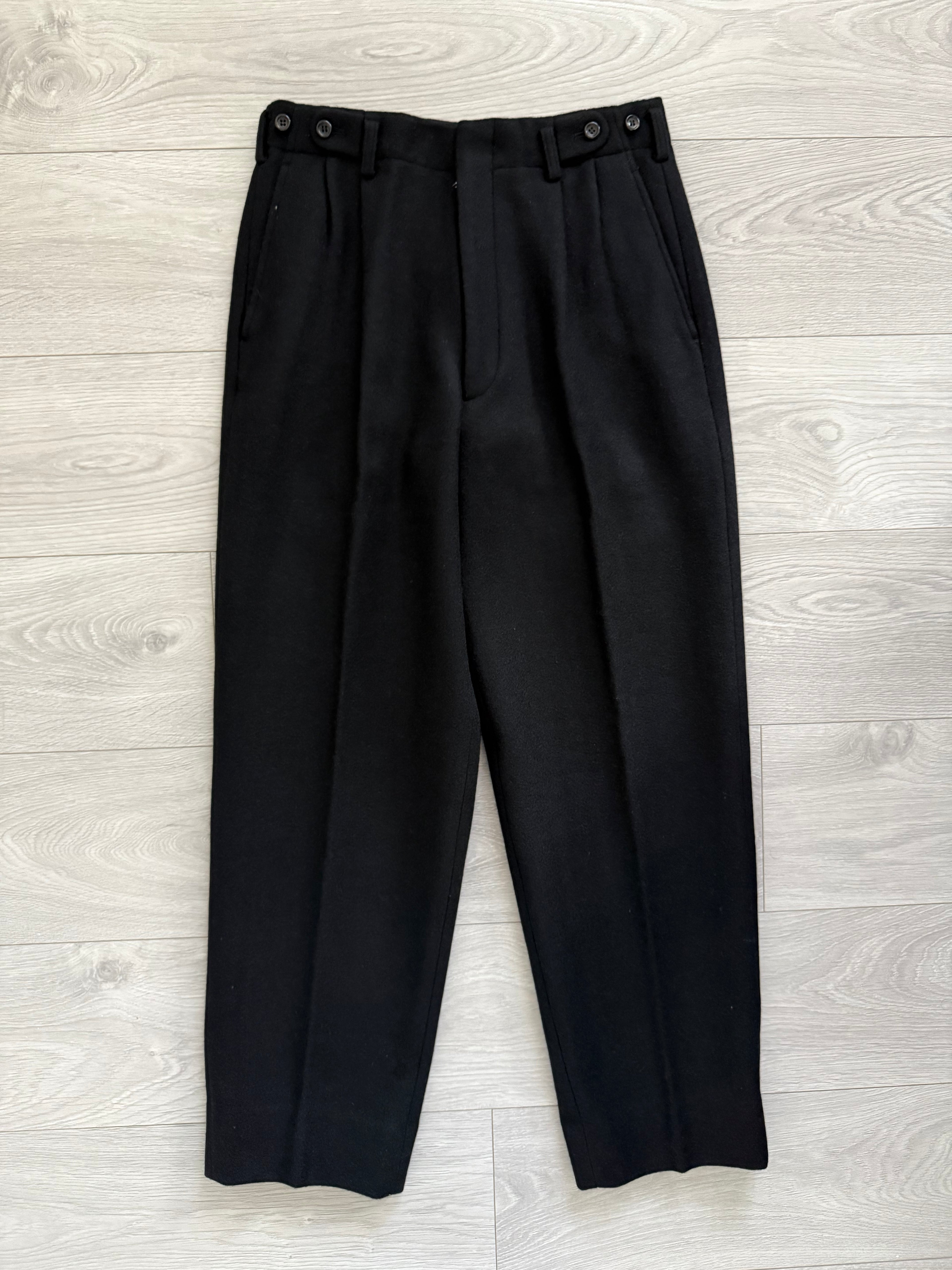 Comme Des Garcons Homme 1980s Triple Pleat Melton Wool Suit - M Jacket / 32" Waist