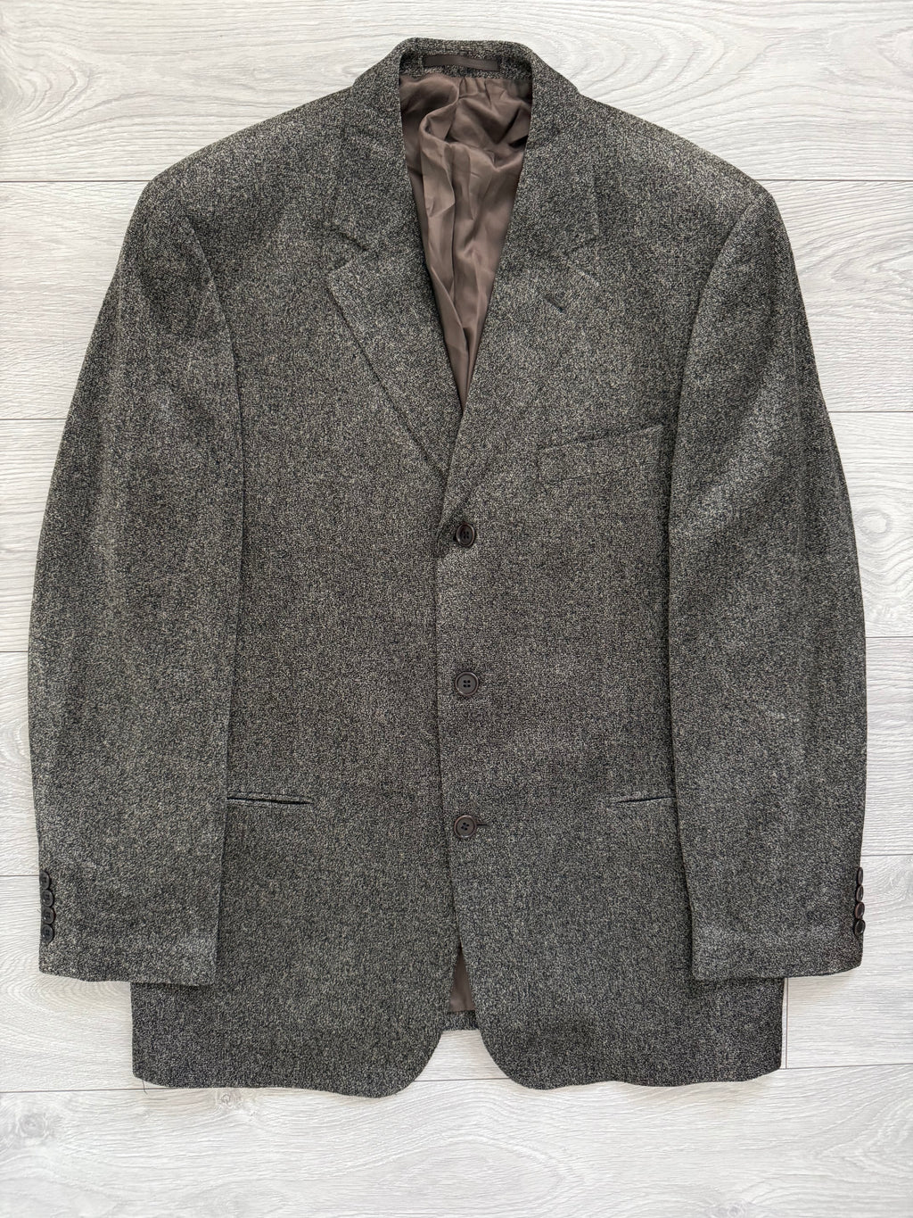 Hugo Boss 1980s 3B Torrelo Vierra Melagne Fabric Sports Jacket Blazer - Size XL