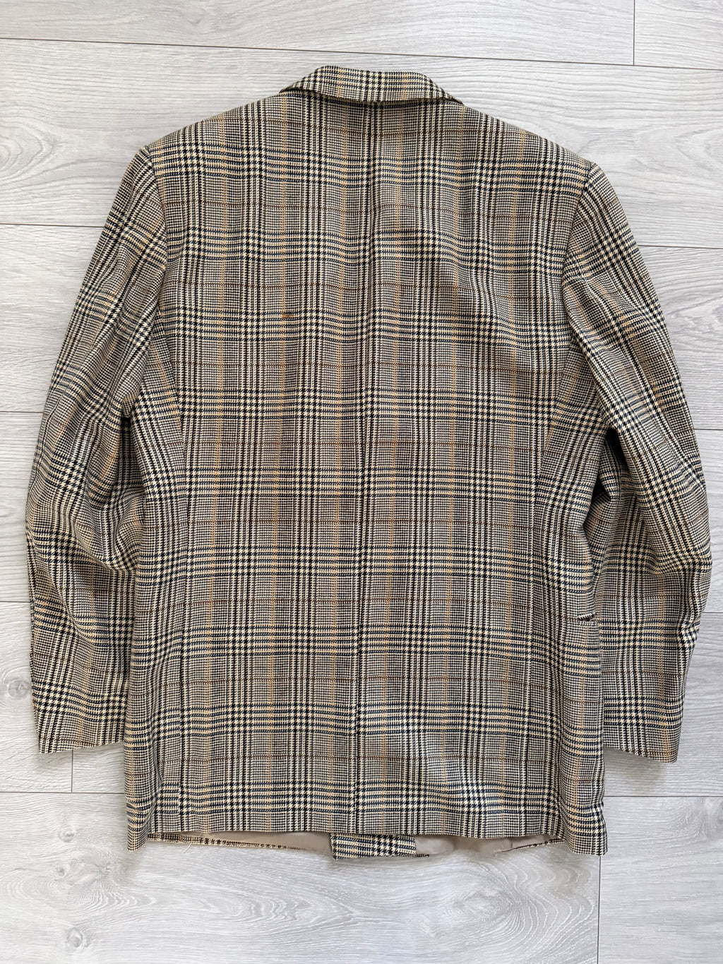 Bruno Kirches 1990s Double Breasted Check Wool Textured Sport Jacket Blazer - Size S