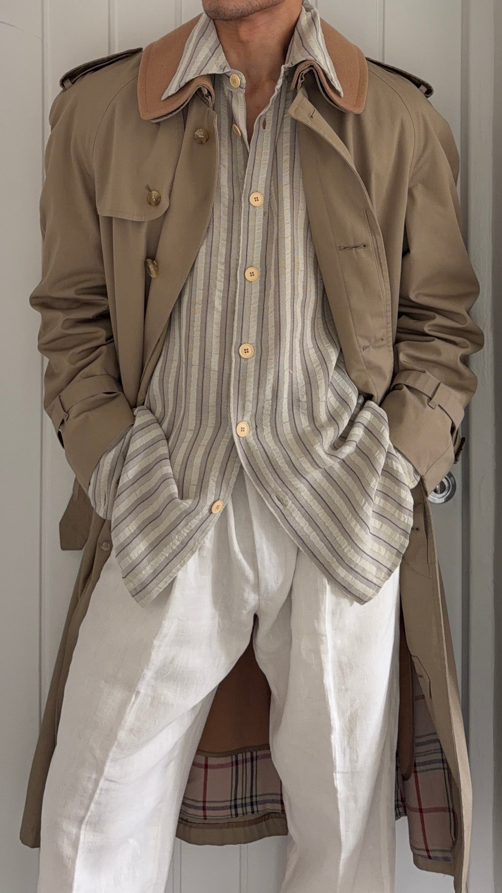 Brooks Brothers Vintage Water Repellent Trench Coat W/ Removable Wool Liner - Size M