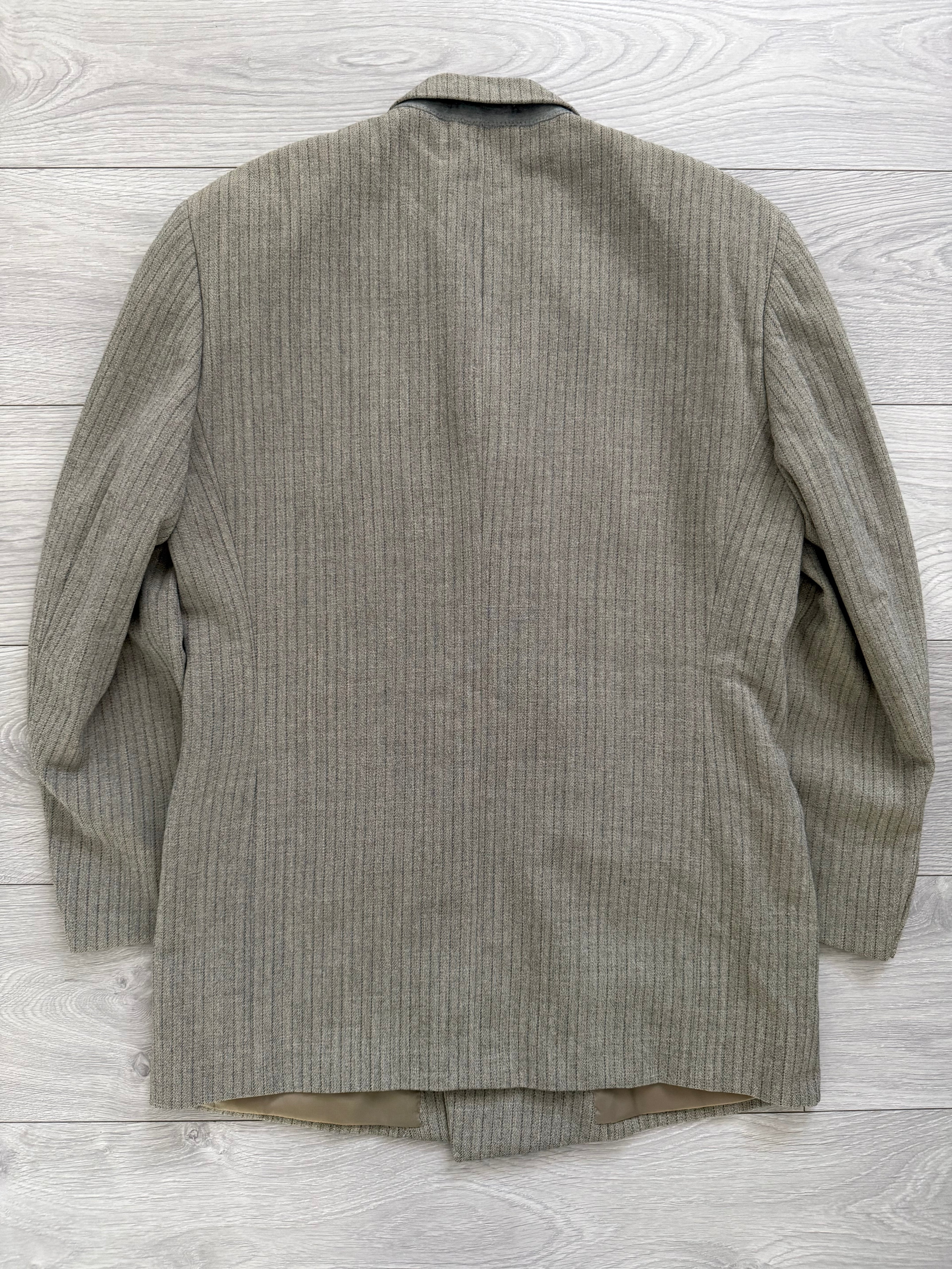 Basile 1980s Torello Viera Fabric Peaked Lapel Double Breasted Pleated Wool Suit - Size M Jacket / 31" Waist