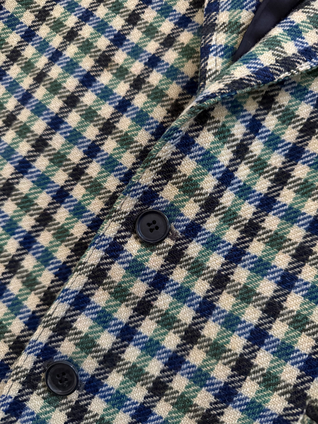 Valentino 1980s Gun Club Check Wool Sports Blazer Jacket - Size L