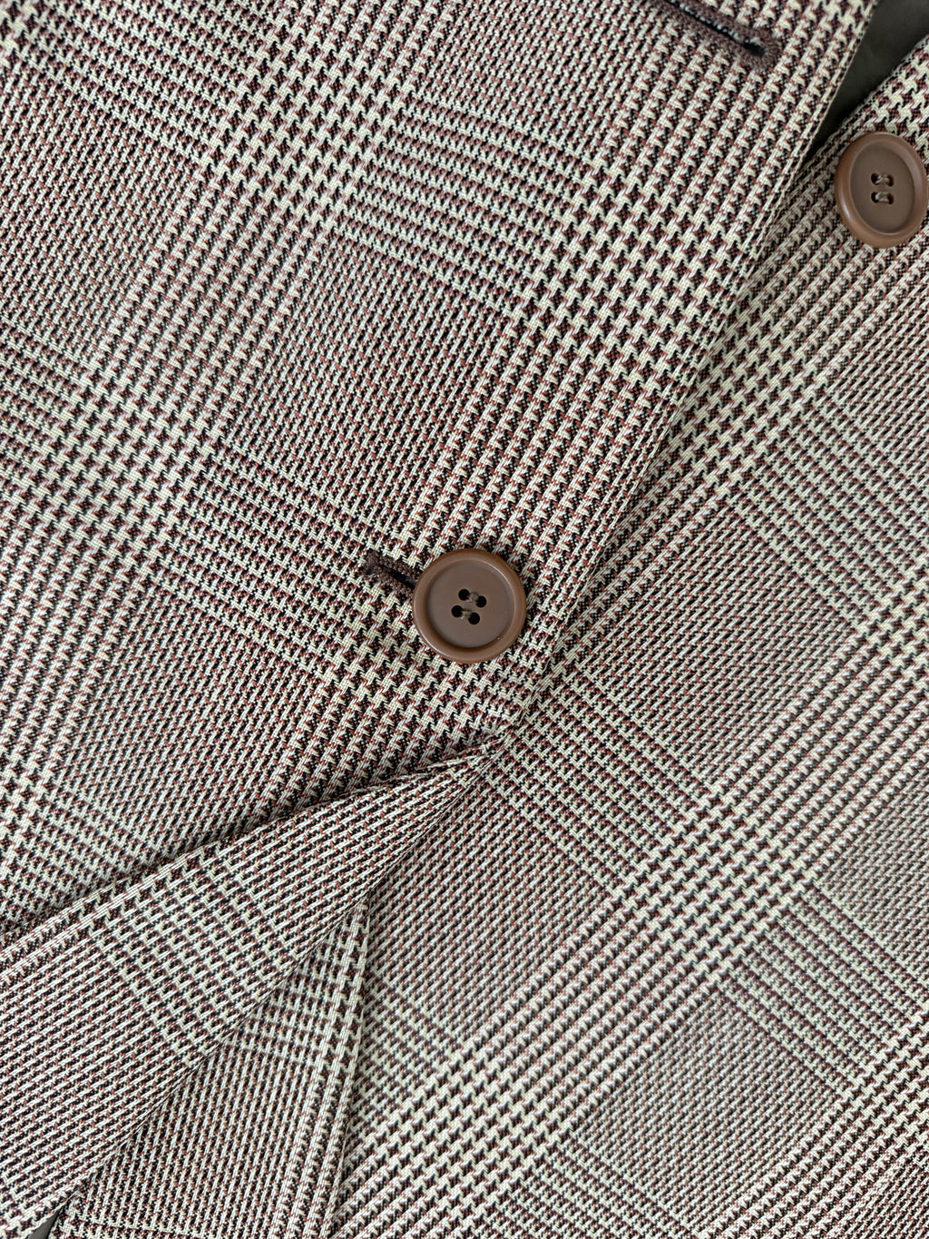 Giorgio Armani 1980s 2B Textured Check Wool Sport Jacket Blazer - Size L