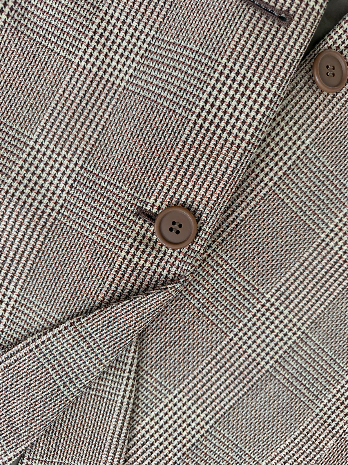 Giorgio Armani 1980s 2B Textured Check Wool Sport Jacket Blazer - Size L