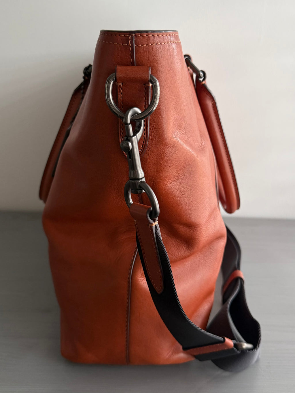 Coach New York Vintage Leather Hold-All Tote Bag