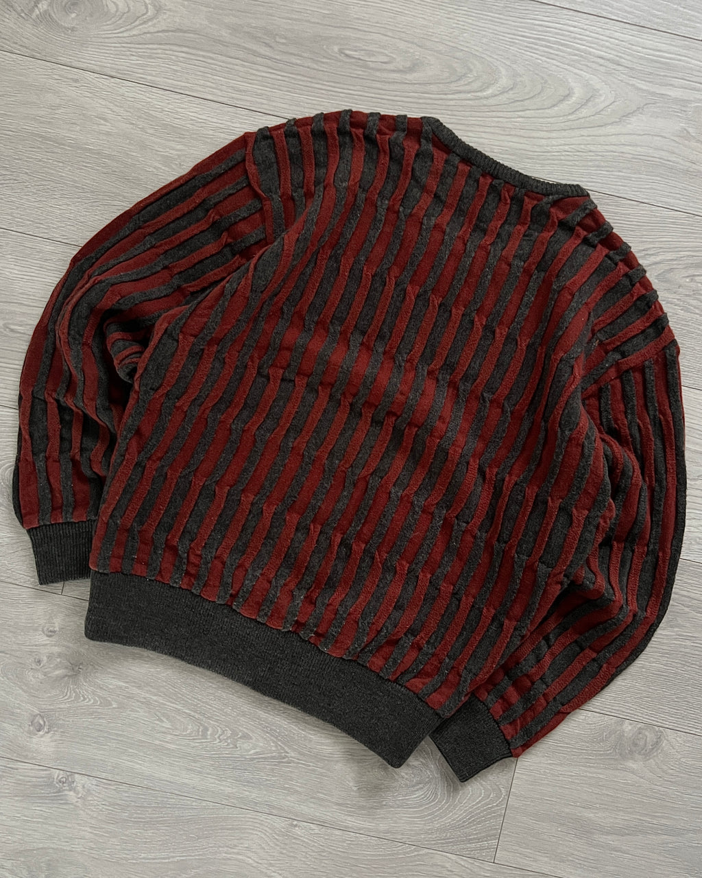 Issey Miyake 1990s 3D Woven Textured Knit Sweater - Size M
