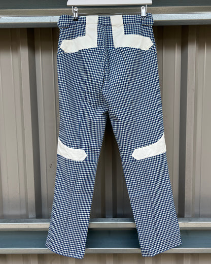 Kiko Kostadinov 00082020 Tulcea Cobalt Orb Check Darted Pants - Size 30