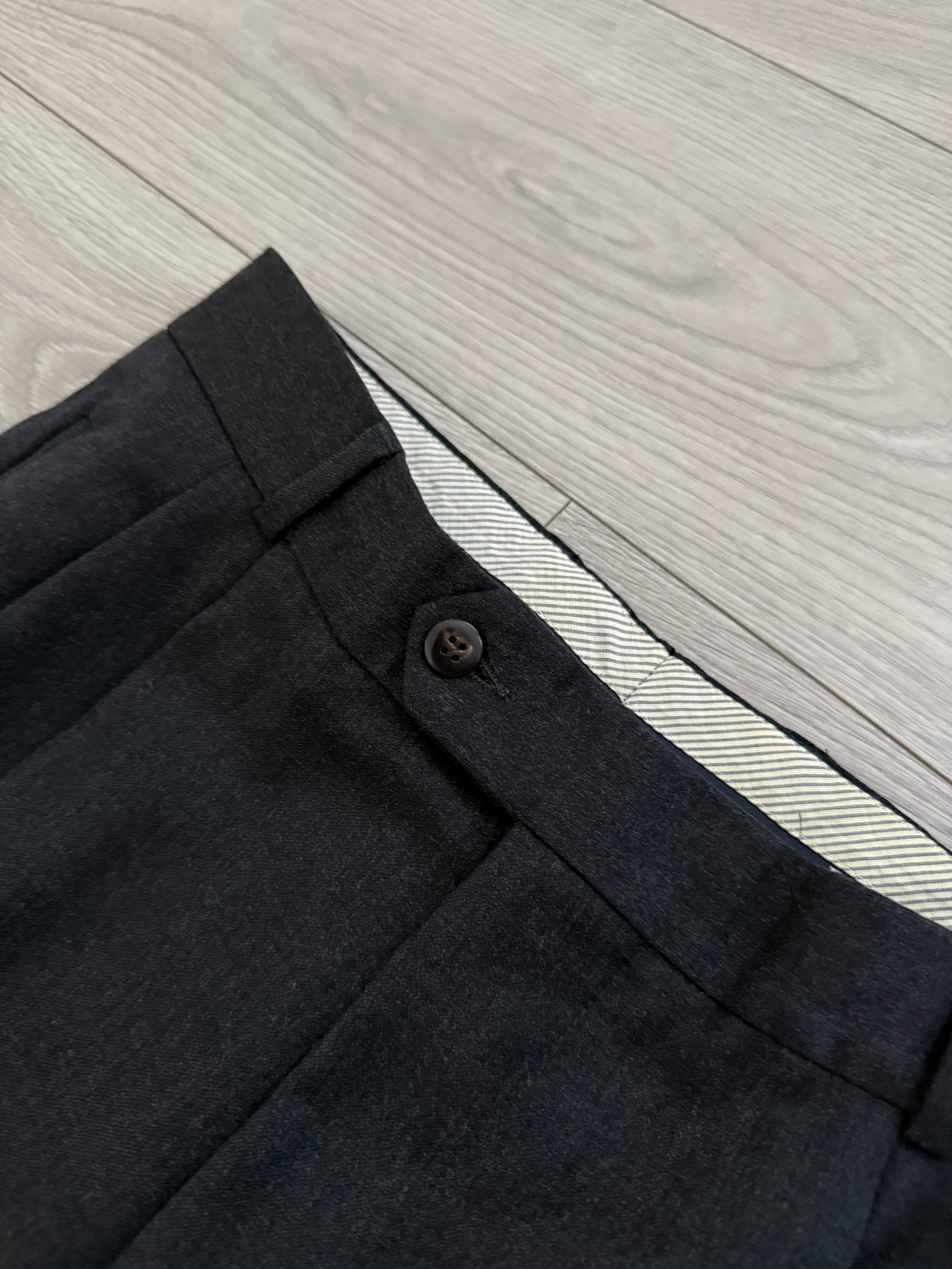 Hugo Boss 'Lopez' 1990s Double Pleat Wool Grey Pants - Size 30" Waist