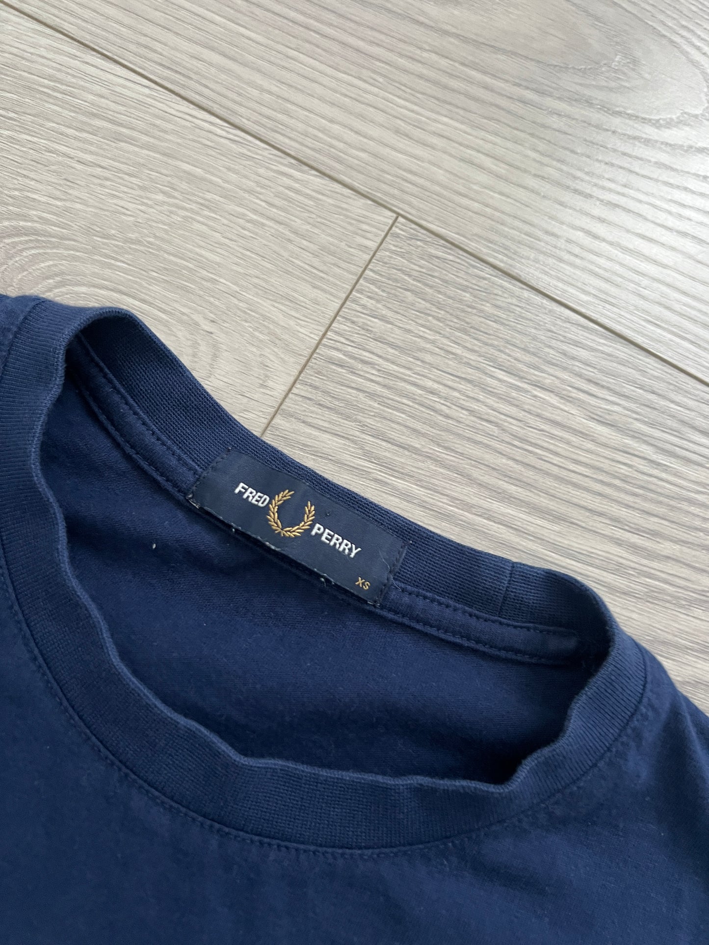 Fred Perry Vintage Taped Logo T-Shirt - Size XS