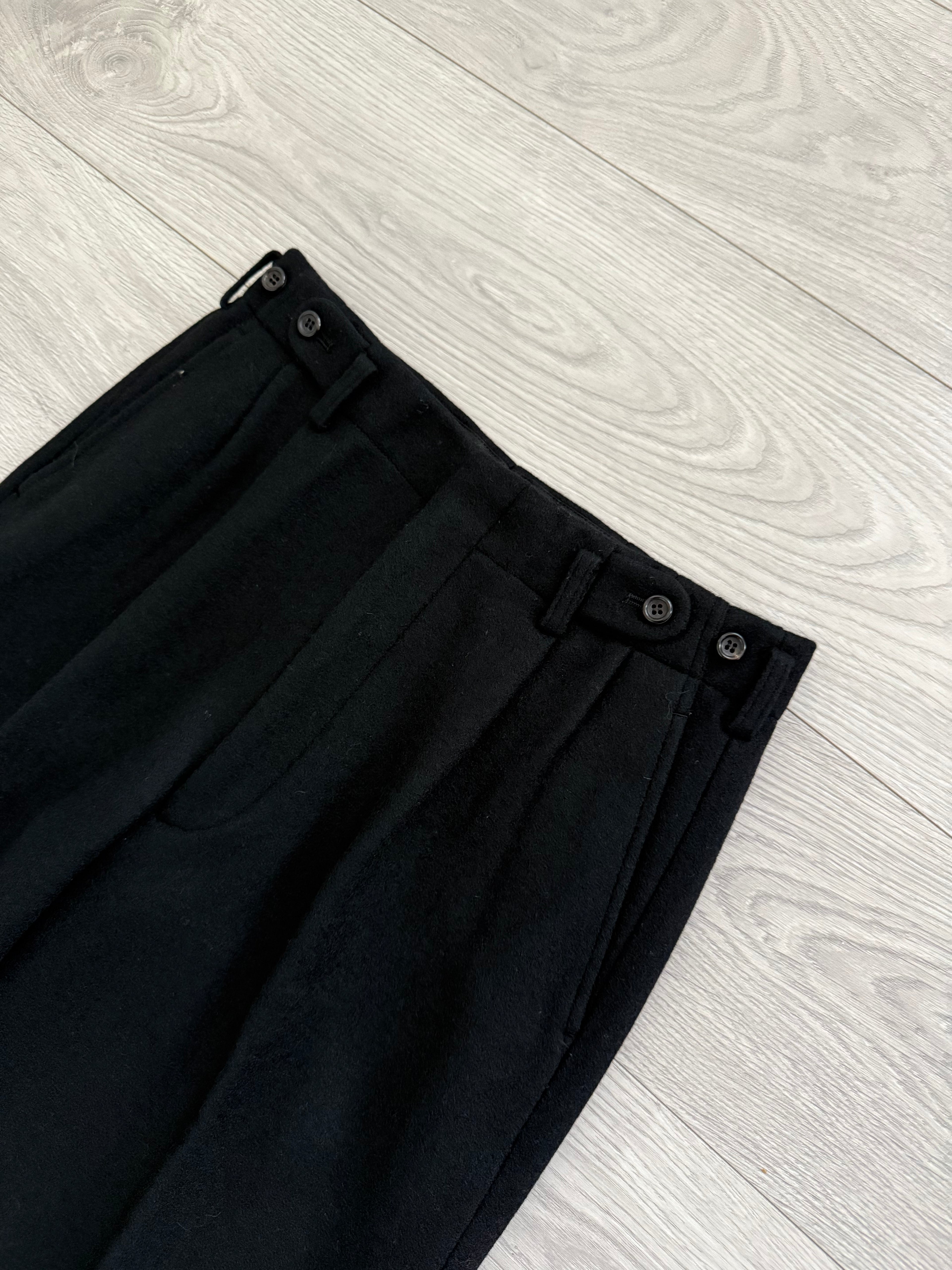 Comme Des Garcons Homme 1980s Triple Pleat Melton Wool Suit - M Jacket / 32" Waist