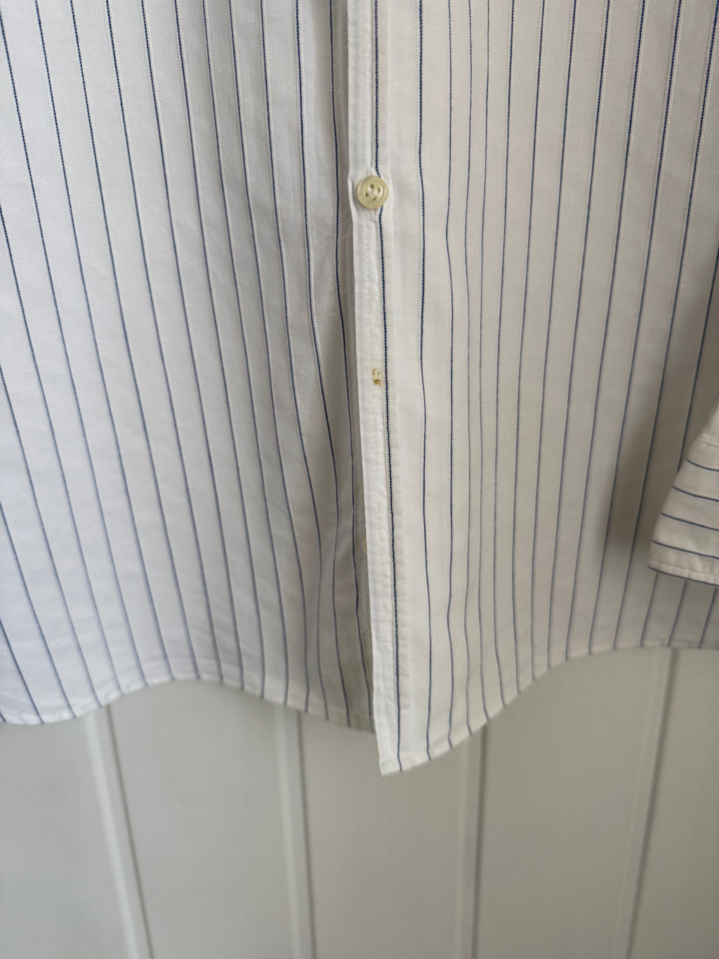 Emporio Armani 1990s Striped Cotton Shirt - Size XL